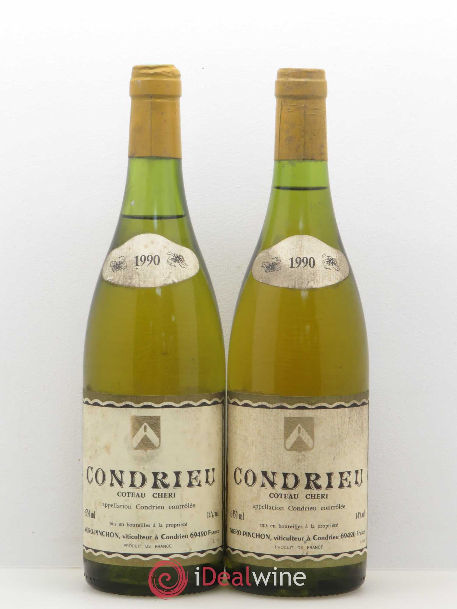 Condrieu Coteau Cheri Niero Pinchon 1990 - Posten von 2 Flaschen - 0