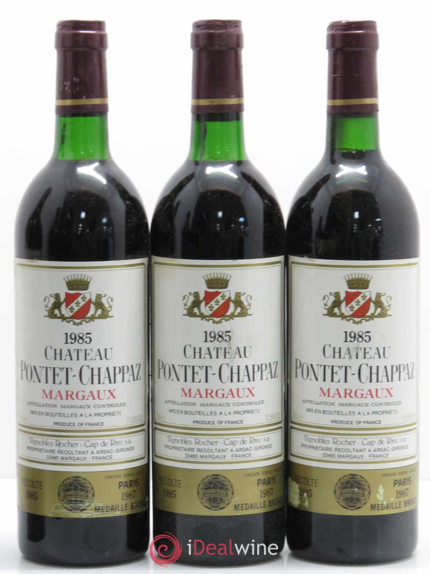 Château Pontet Chappaz Cru Bourgeois 1985 - Lot de 6 bouteilles - 1