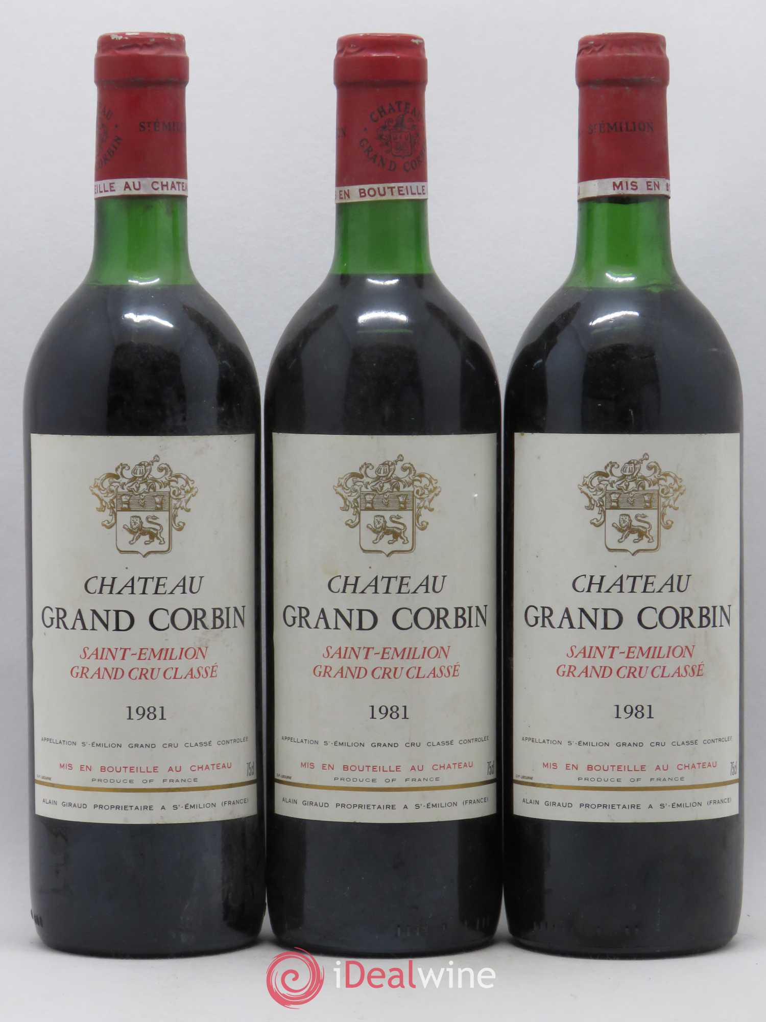 Château Grand Corbin Grand Cru Classé 1981 - Lot de 6 bouteilles - 2