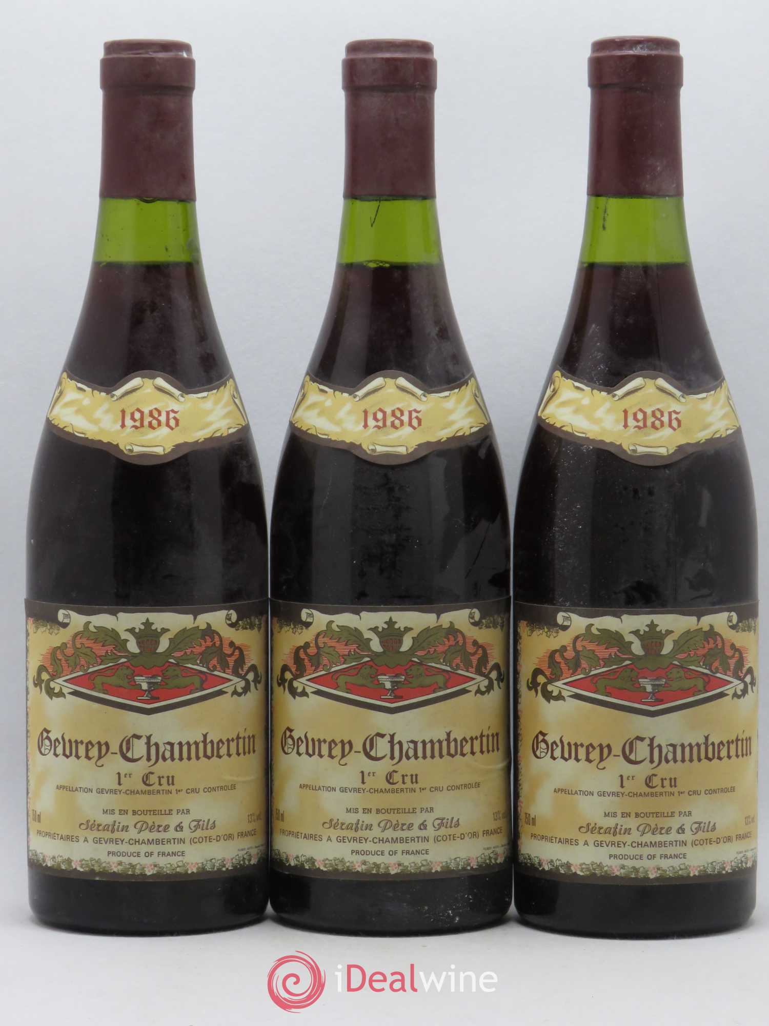 Gevrey-Chambertin 1er Cru Domaine Serafin 1986 - Posten von 6 Flaschen - 2