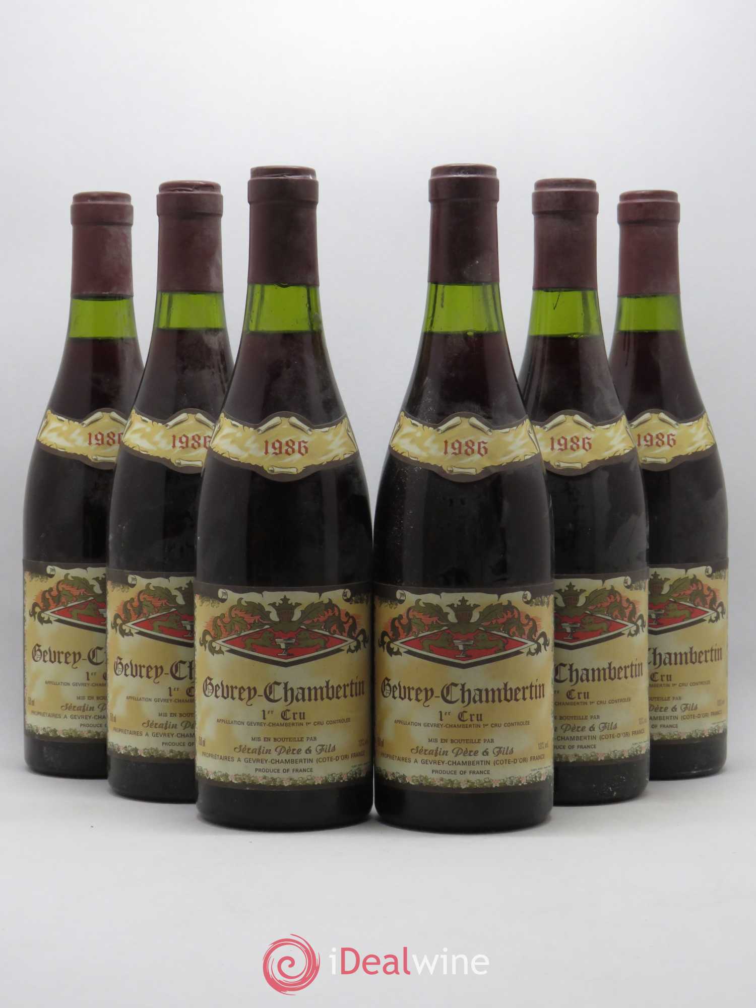 Gevrey-Chambertin 1er Cru Domaine Serafin 1986 - Posten von 6 Flaschen - 0
