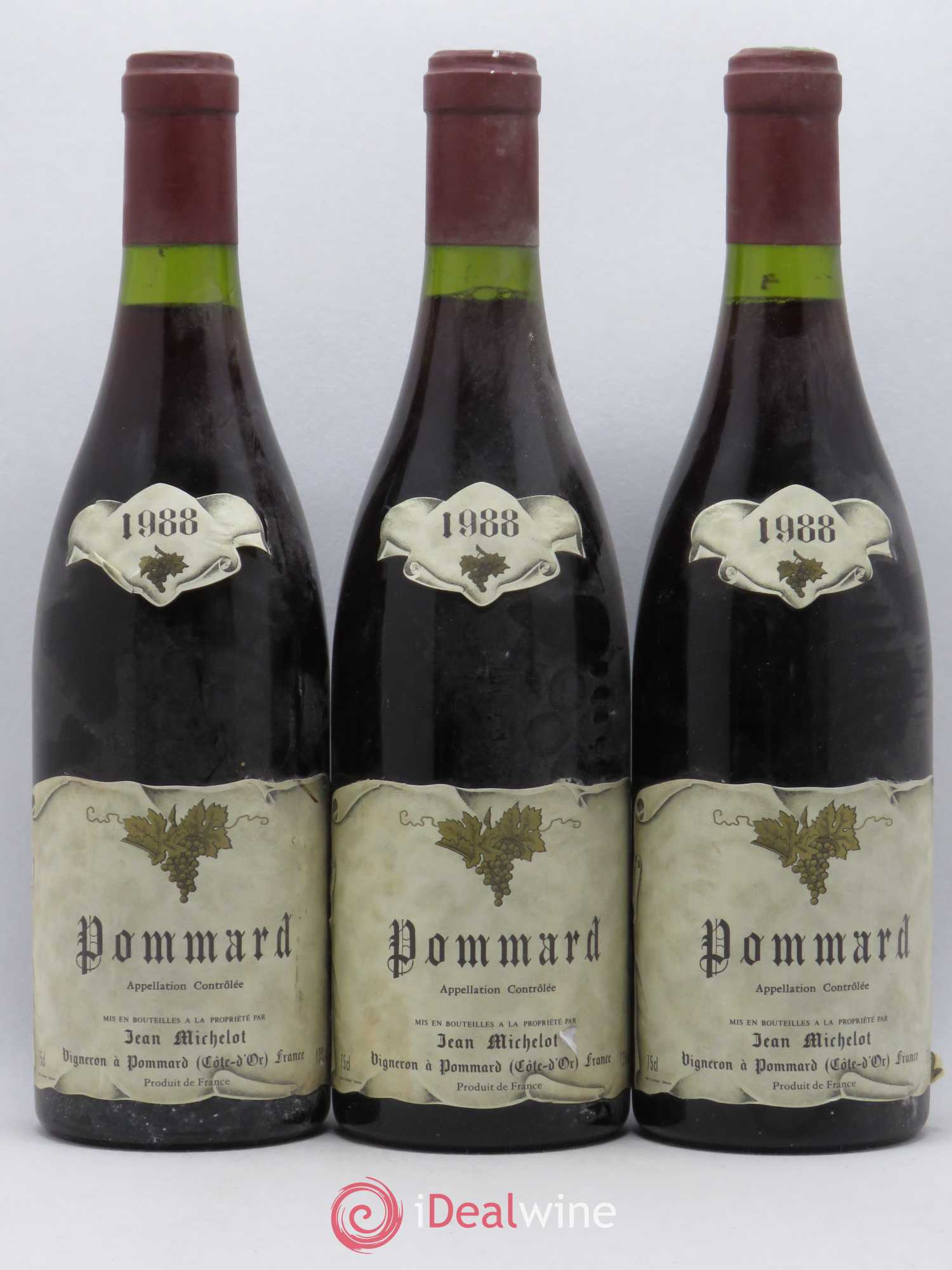 Pommard Jean Michelot 1988 - Posten von 3 Flaschen - 0