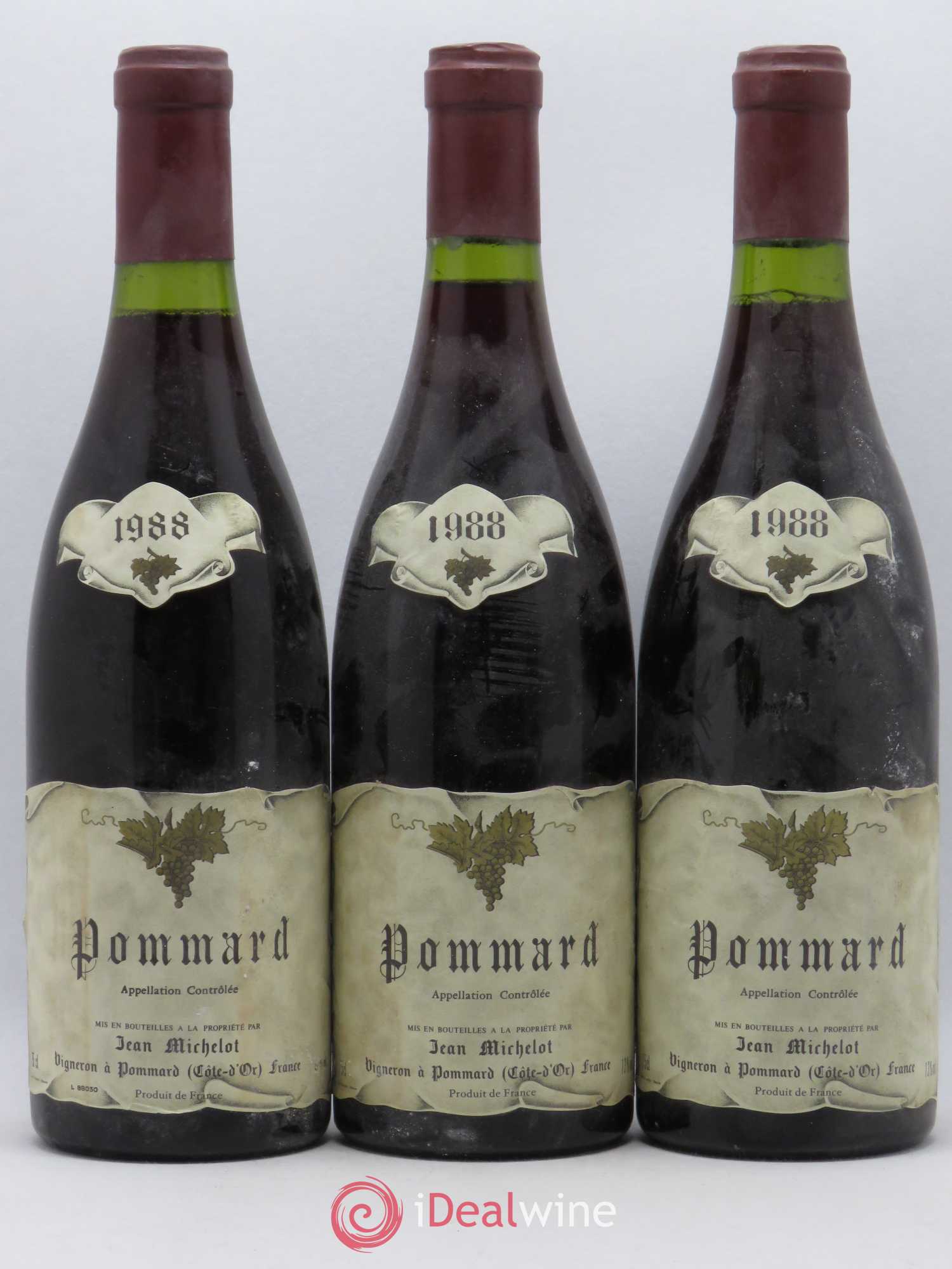 Pommard Jean Michelot 1988 - Posten von 3 Flaschen - 0