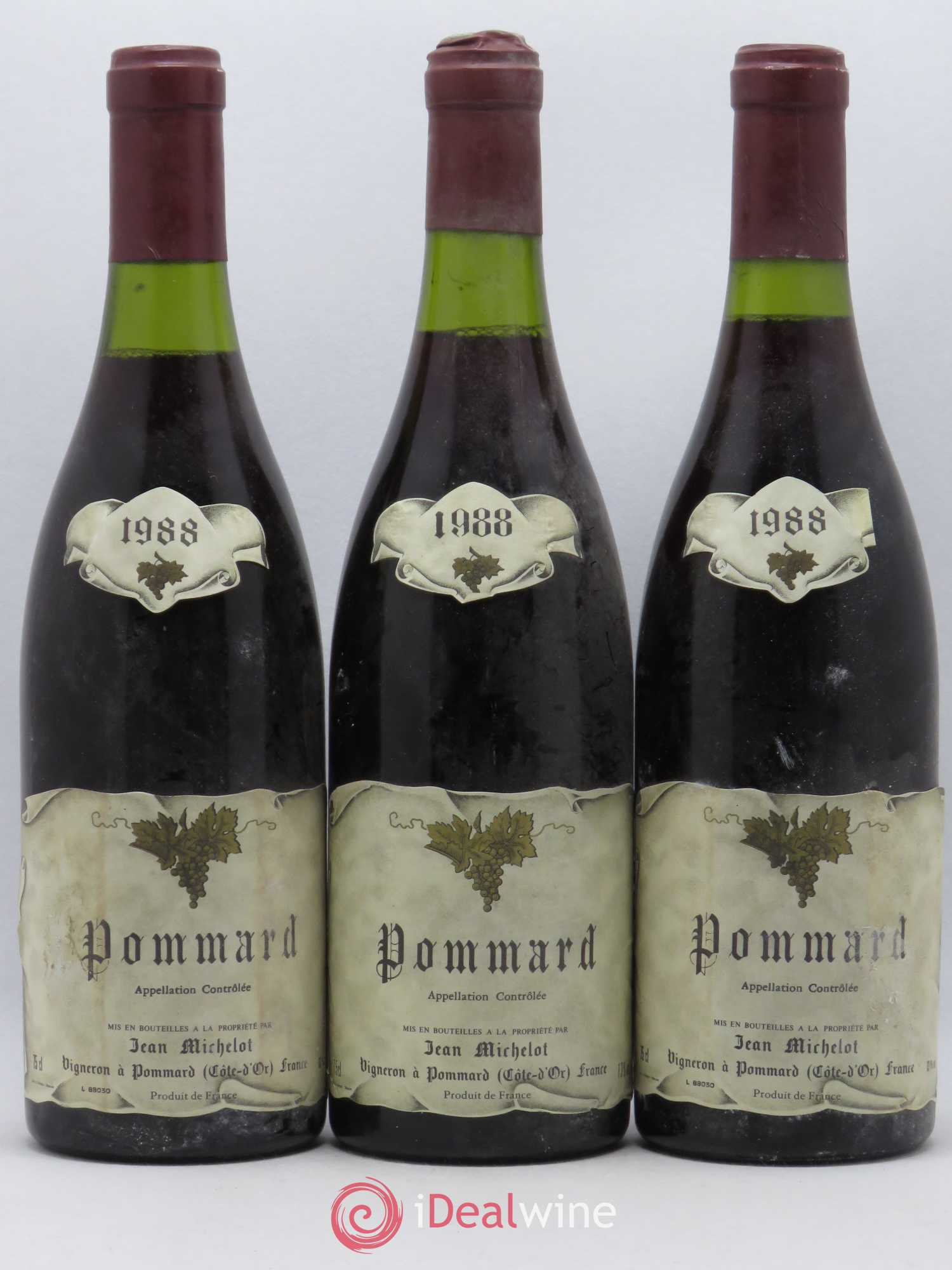 Pommard Jean Michelot 1988 - Posten von 3 Flaschen - 0