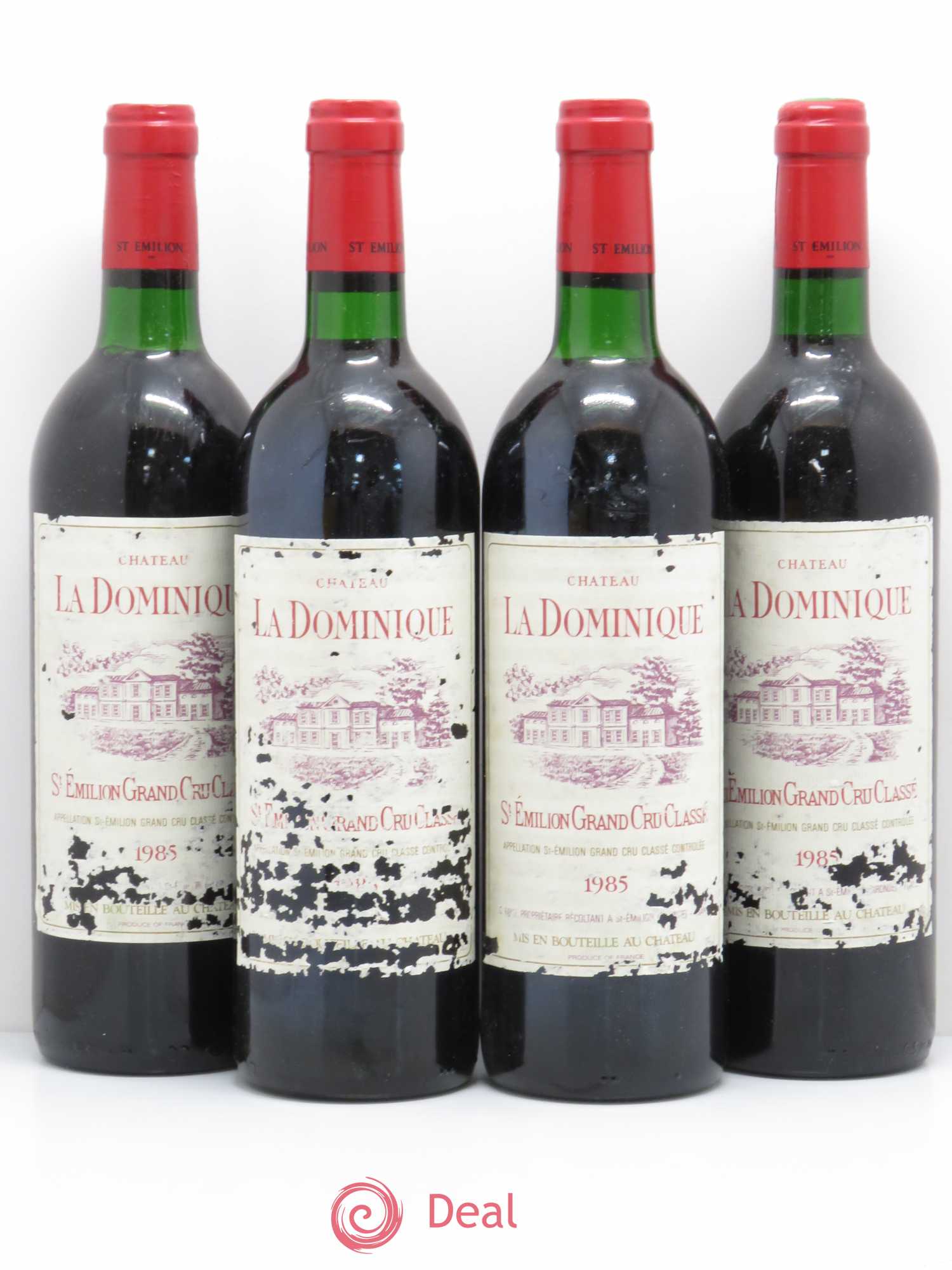 Château la Dominique Grand Cru Classé 1985 - Lot de 4 bouteilles - 0