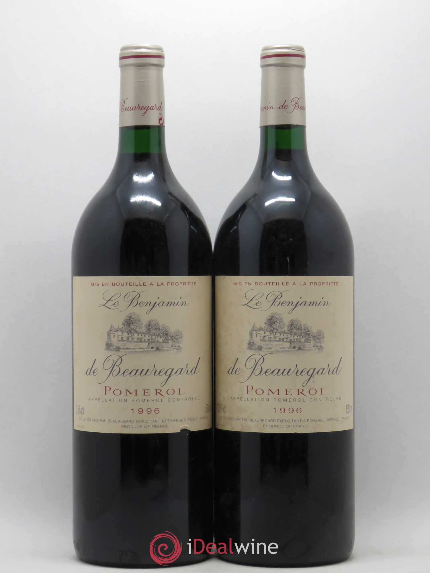 Pomerol Le Benjamin de Beauregard 1996 - Posten von 2 Magnum - 0