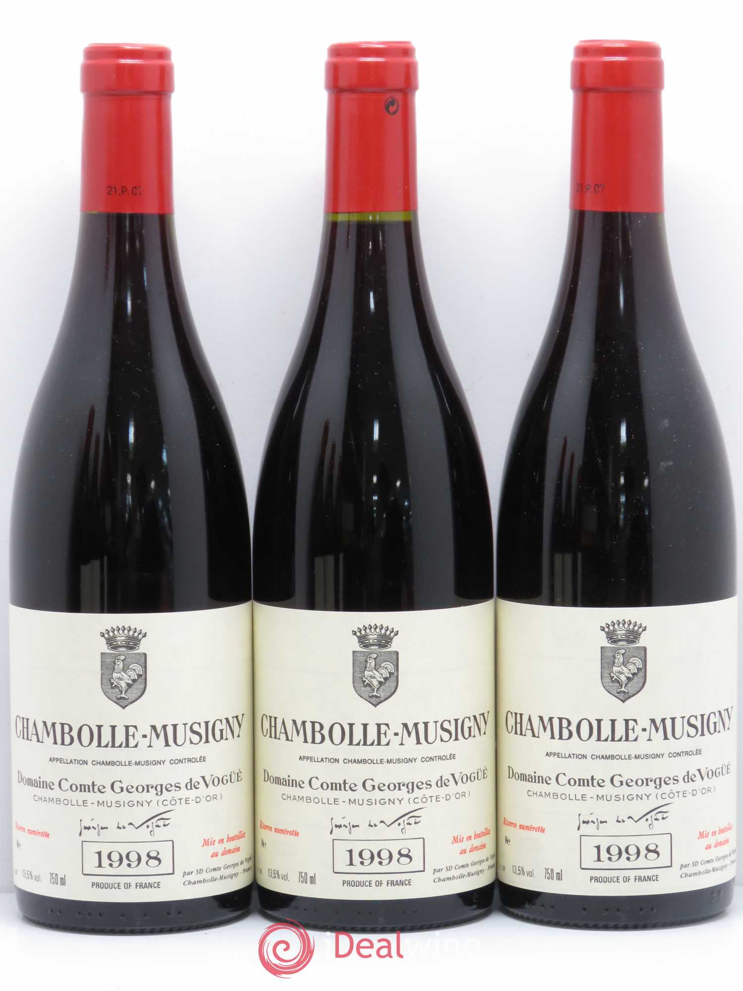 Chambolle-Musigny Comte Georges de Vogüé 1998 - Lot de 6 bouteilles - 1