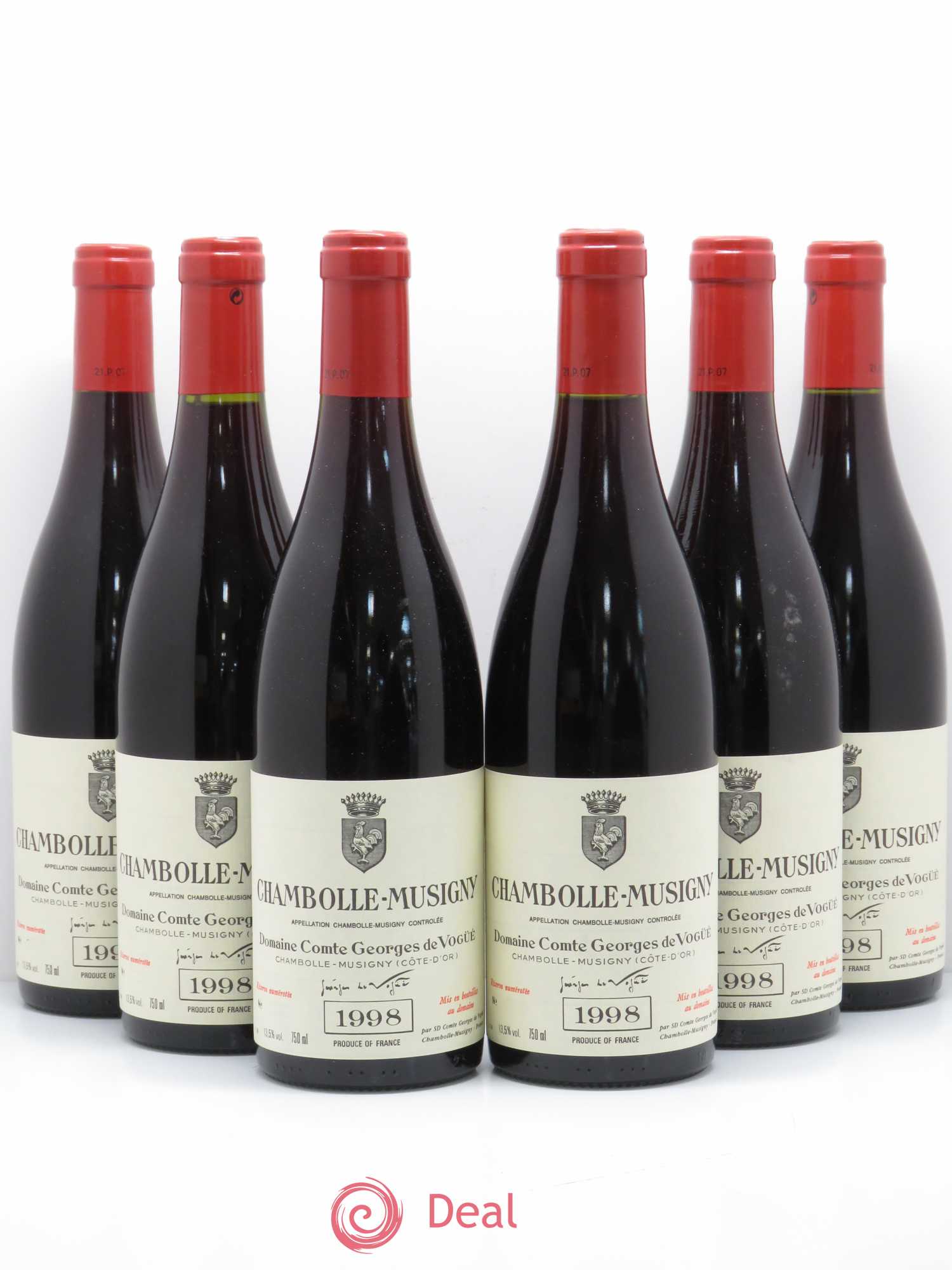 Chambolle-Musigny Comte Georges de Vogüé 1998 - Lot de 6 bouteilles - 0