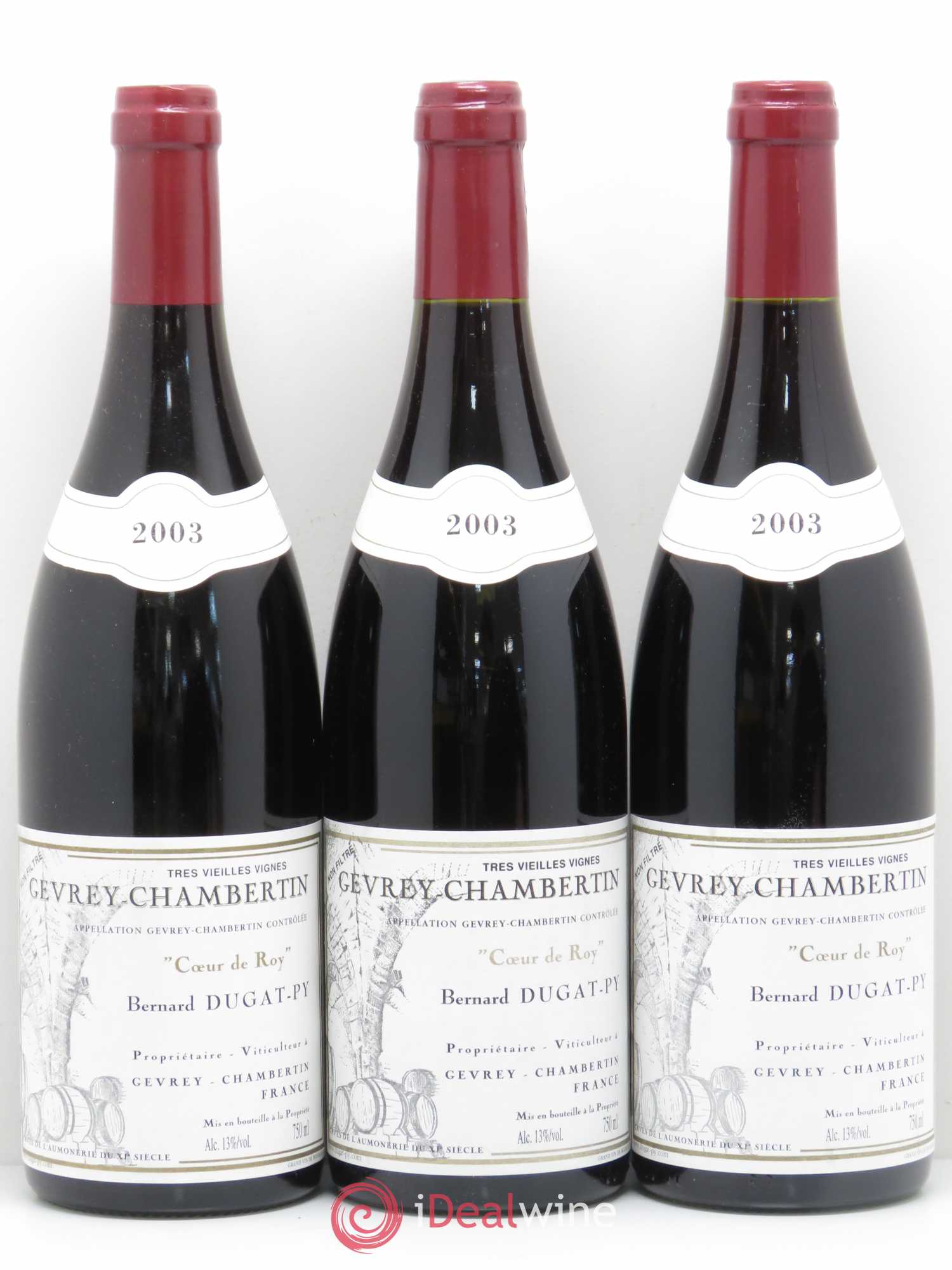 Gevrey-Chambertin Coeur de Roy Très Vieilles Vignes Dugat-Py Très Vieilles Vignes 2003 - Posten von 12 Flaschen - 2