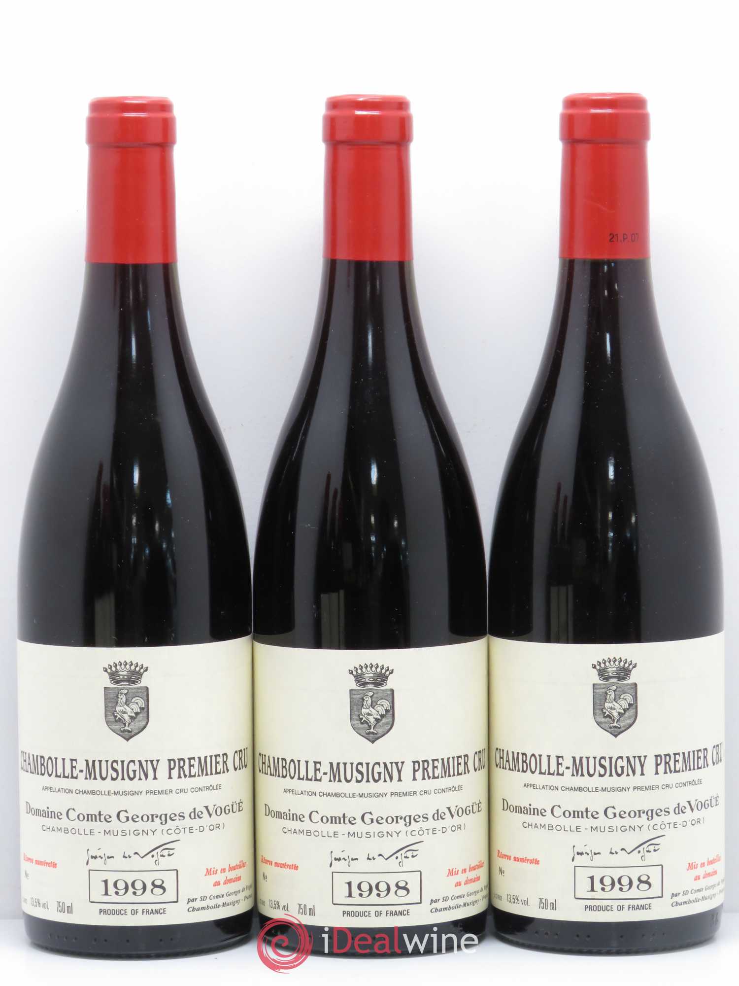 Chambolle-Musigny 1er Cru Comte Georges de Vogüé 1998 - Lot de 6 bouteilles - 1