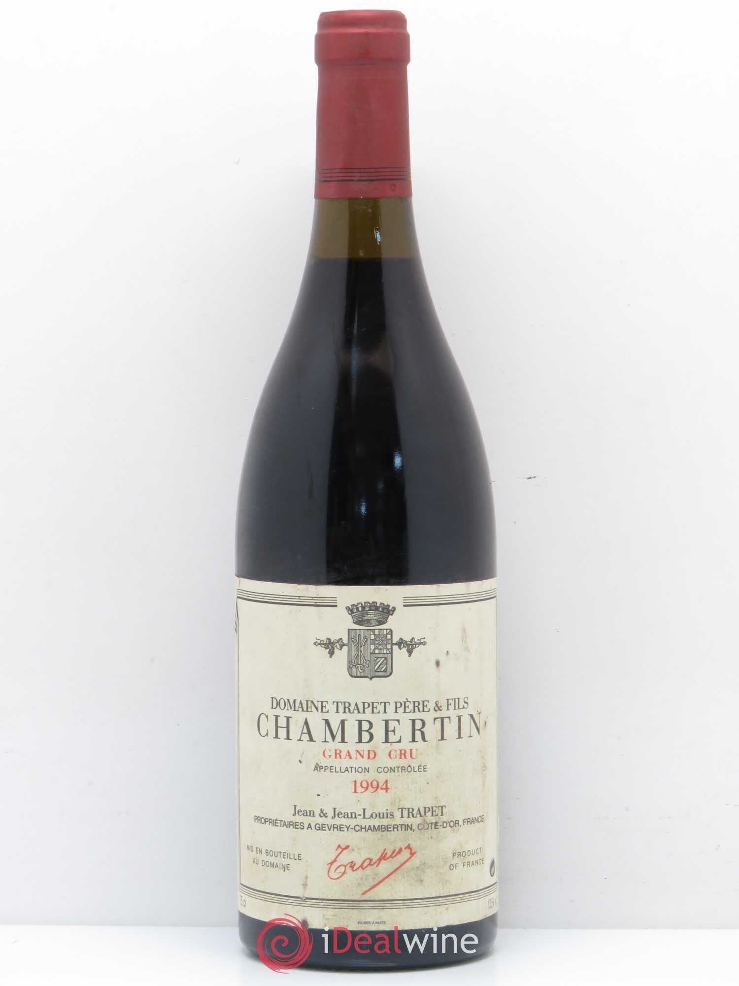 Chambertin Grand Cru Domaine Trapet 1994 - Lot de 1 bouteille - 0