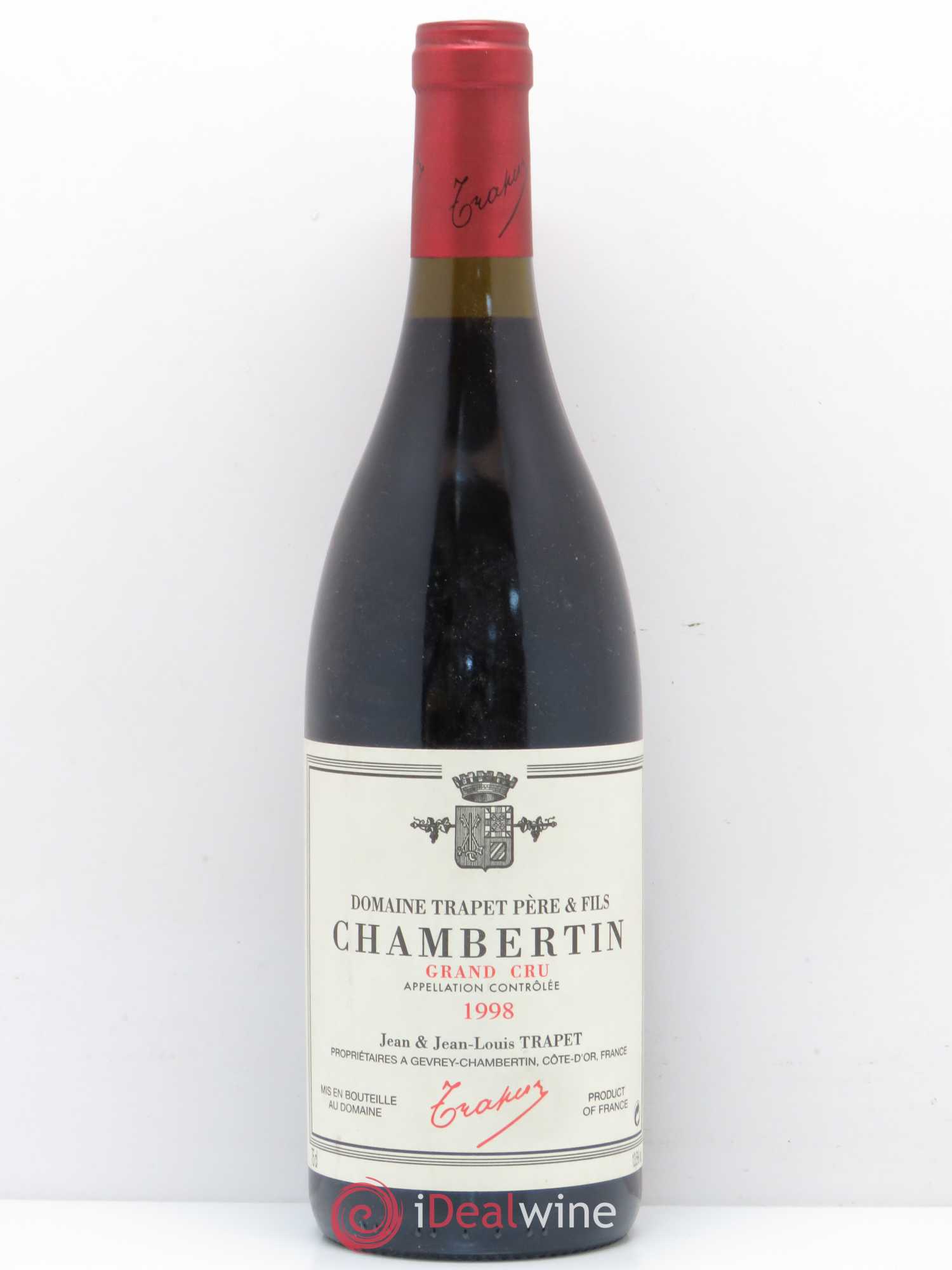 Chambertin Grand Cru Domaine Trapet 1998 - Lot de 1 bouteille - 0