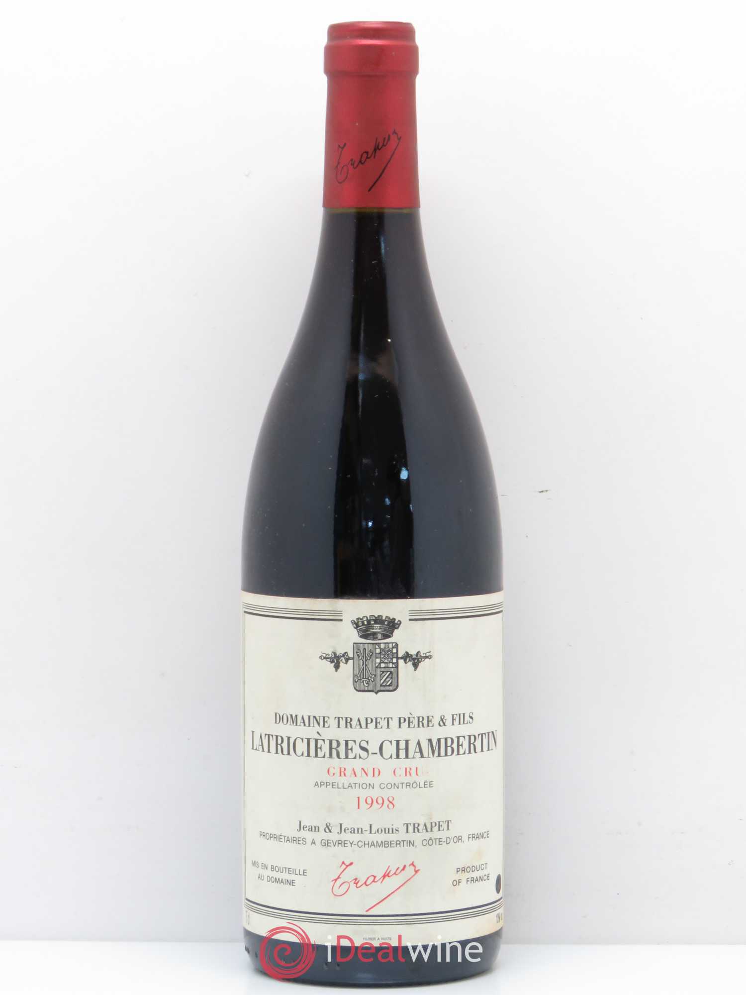 Latricières-Chambertin Grand Cru Domaine Trapet 1998 - Lot de 1 bouteille - 0