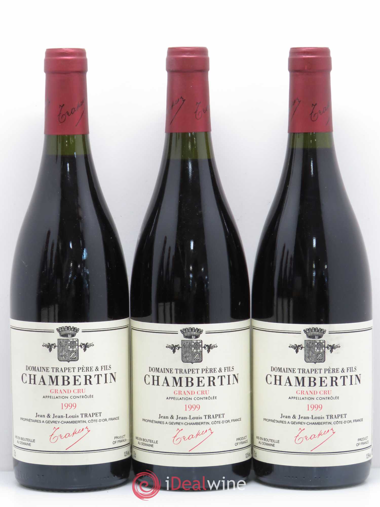 Chambertin Grand Cru Domaine Trapet 1999 - Lot de 6 bouteilles - 1