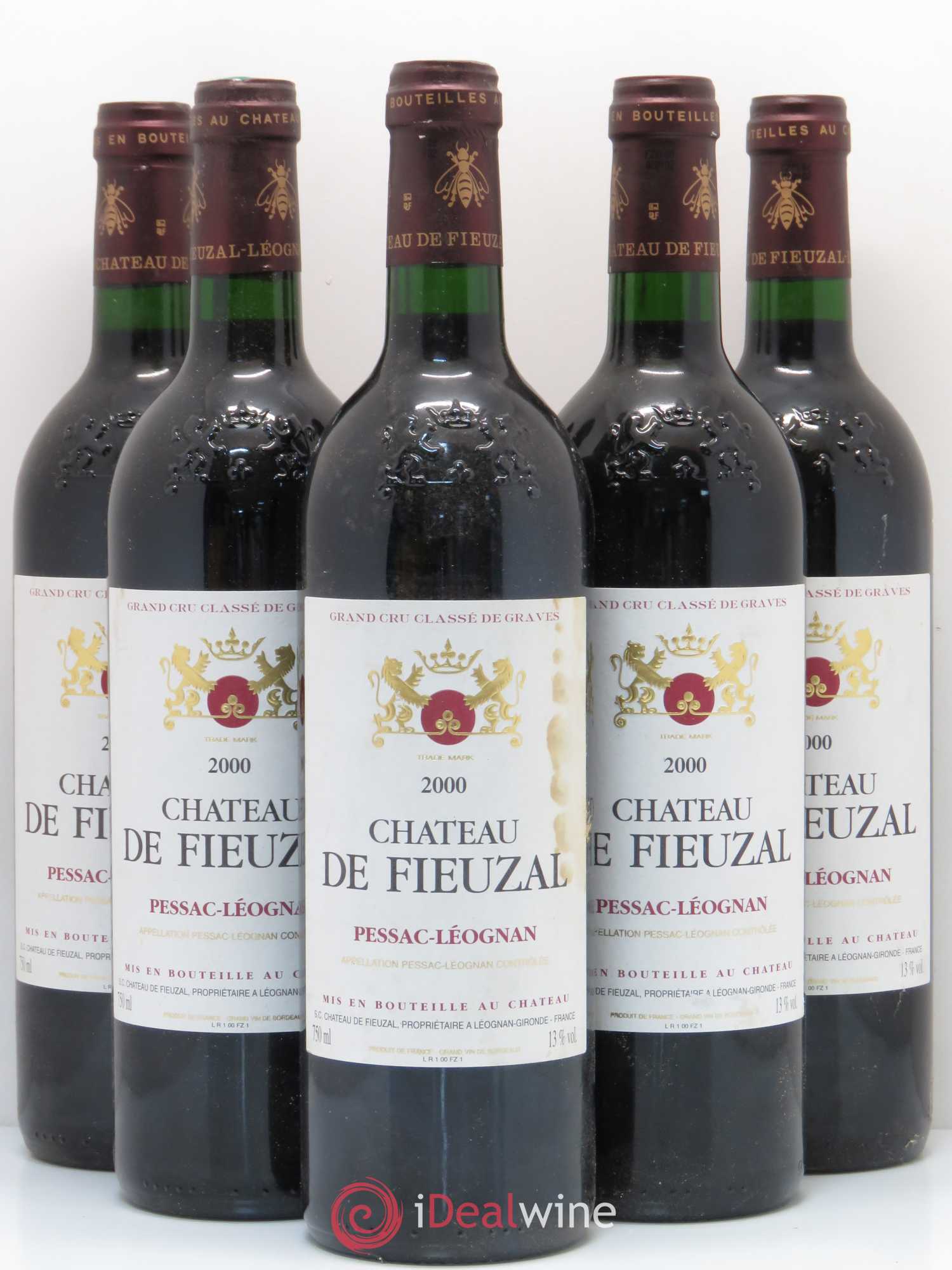 Château de Fieuzal Cru Classé de Graves 2000 - Lot de 5 bouteilles - 0