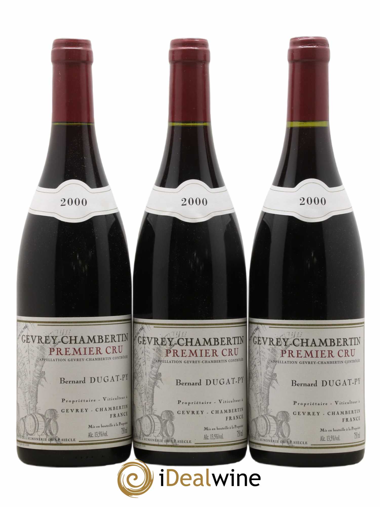 Gevrey-Chambertin 1er Cru Dugat-Py 2000 - Lot de 3 bouteilles - 0