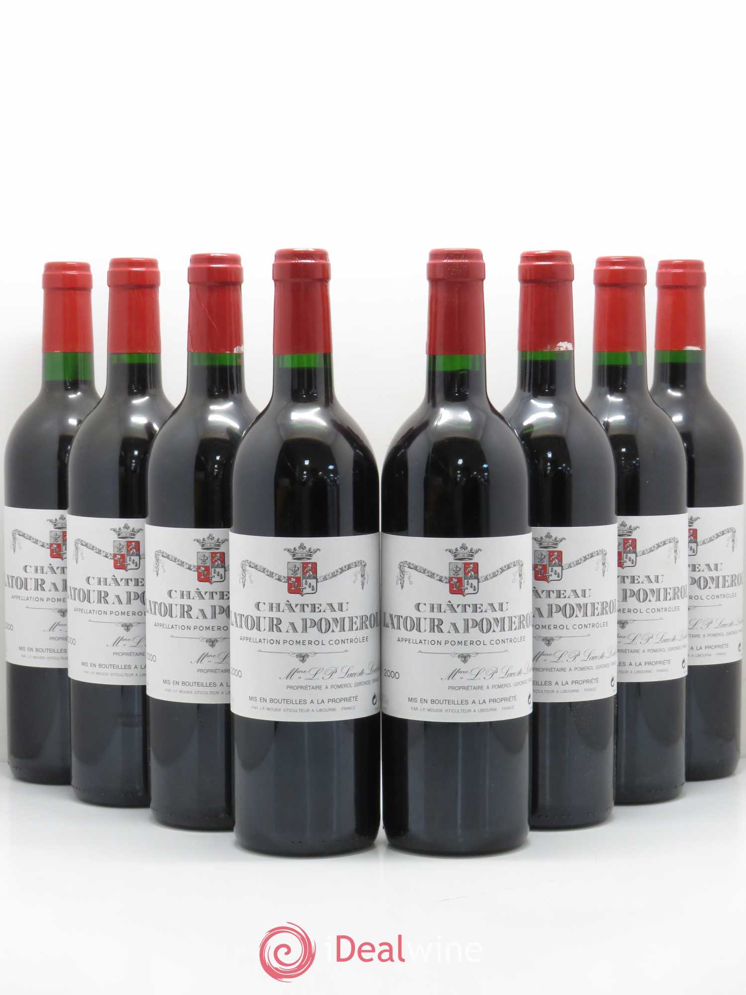 Château Latour à Pomerol 2000 - Lot de 8 bouteilles - 0