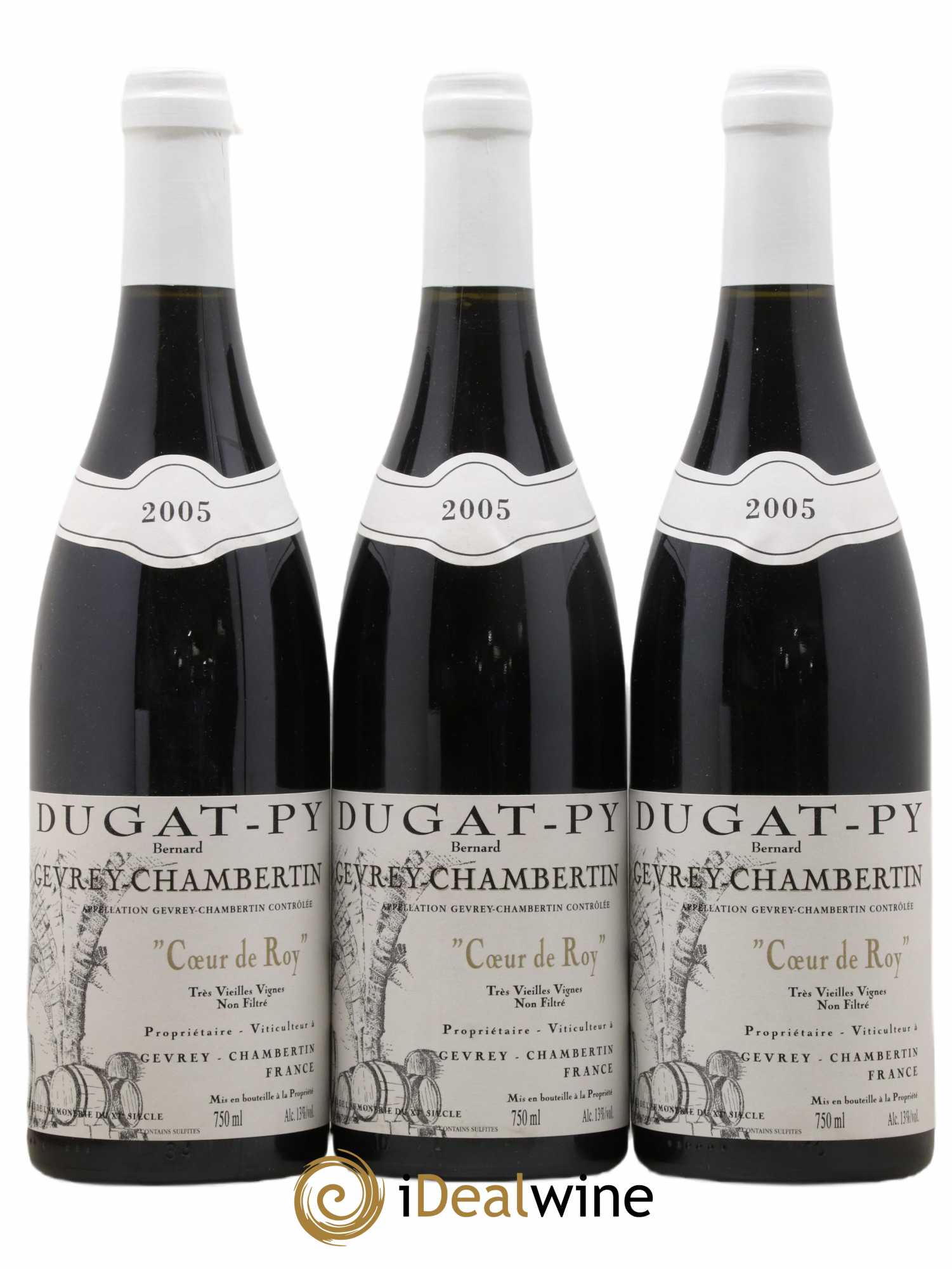 Gevrey-Chambertin Coeur de Roy Très Vieilles Vignes Dugat-Py 2005 - Lot de 3 bouteilles - 0