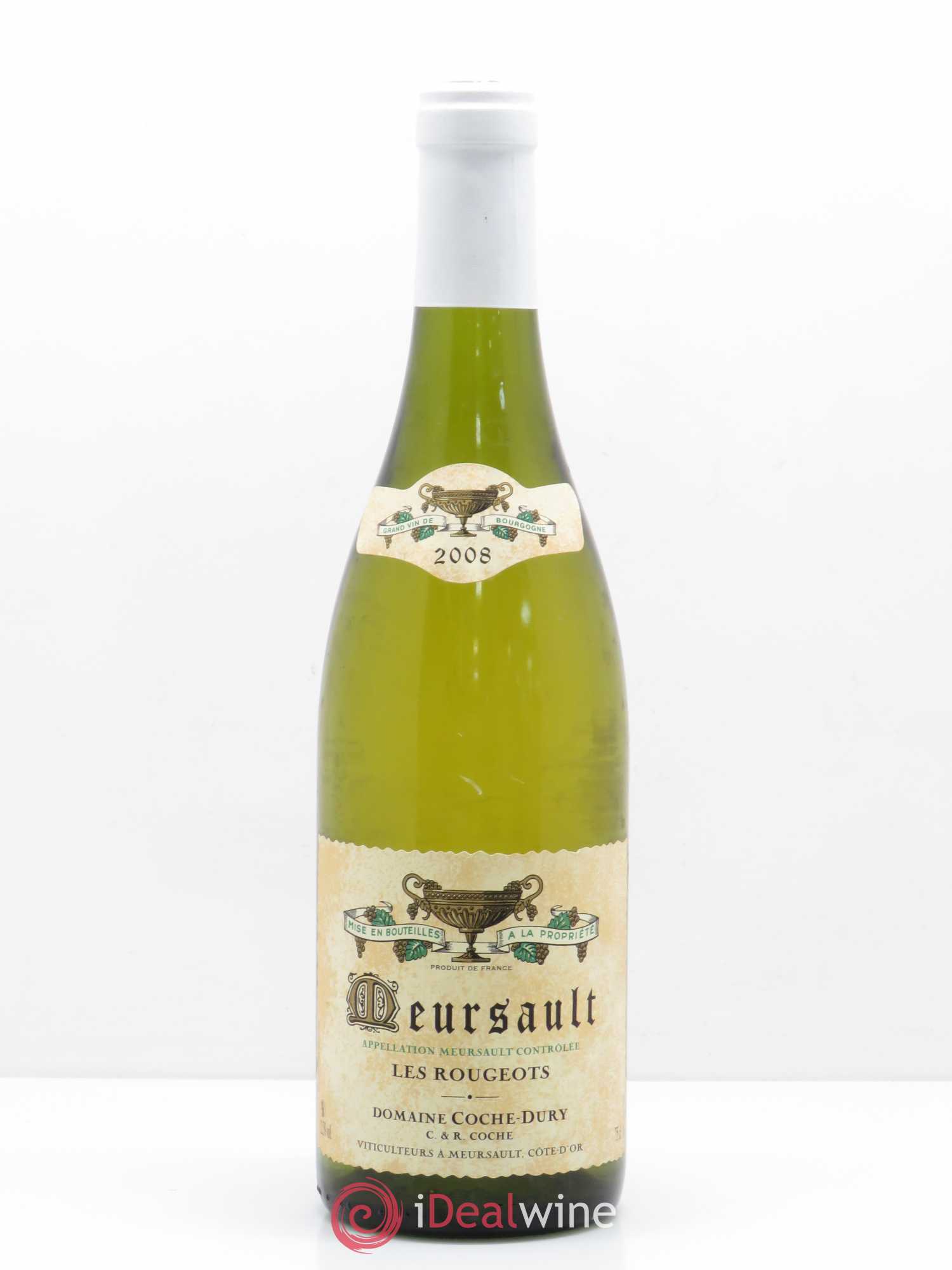 Meursault Les Rougeots Coche Dury (Domaine) 2008 - Lot de 1 bouteille - 0