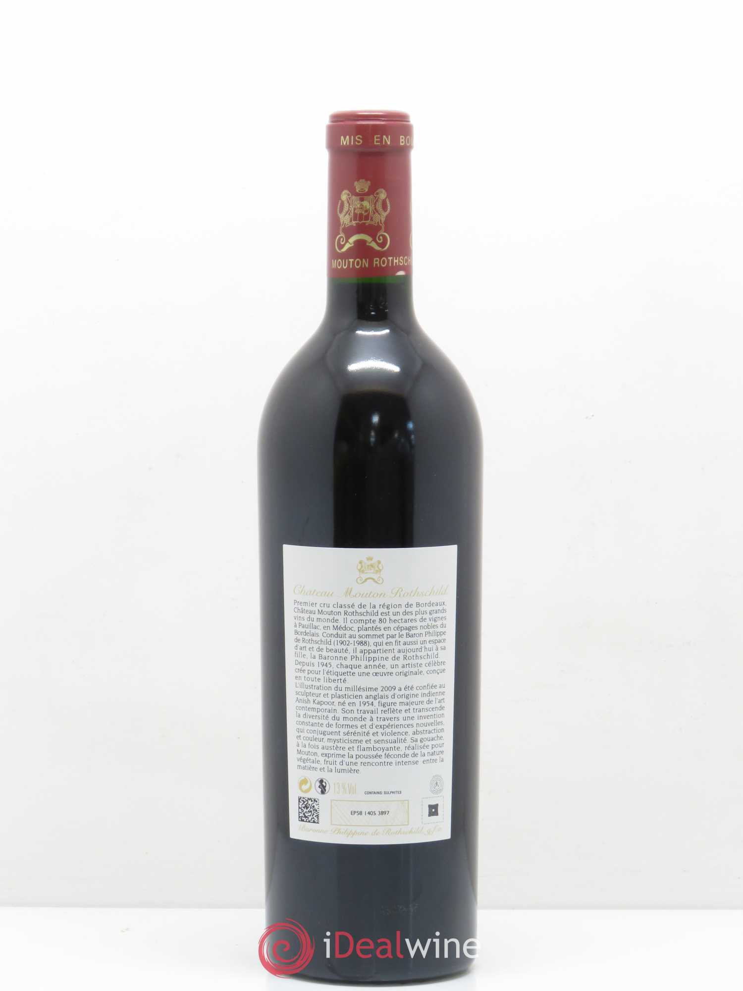 Château Mouton Rothschild 1er Grand Cru Classé 2009 - Lot de 1 bouteille - 1