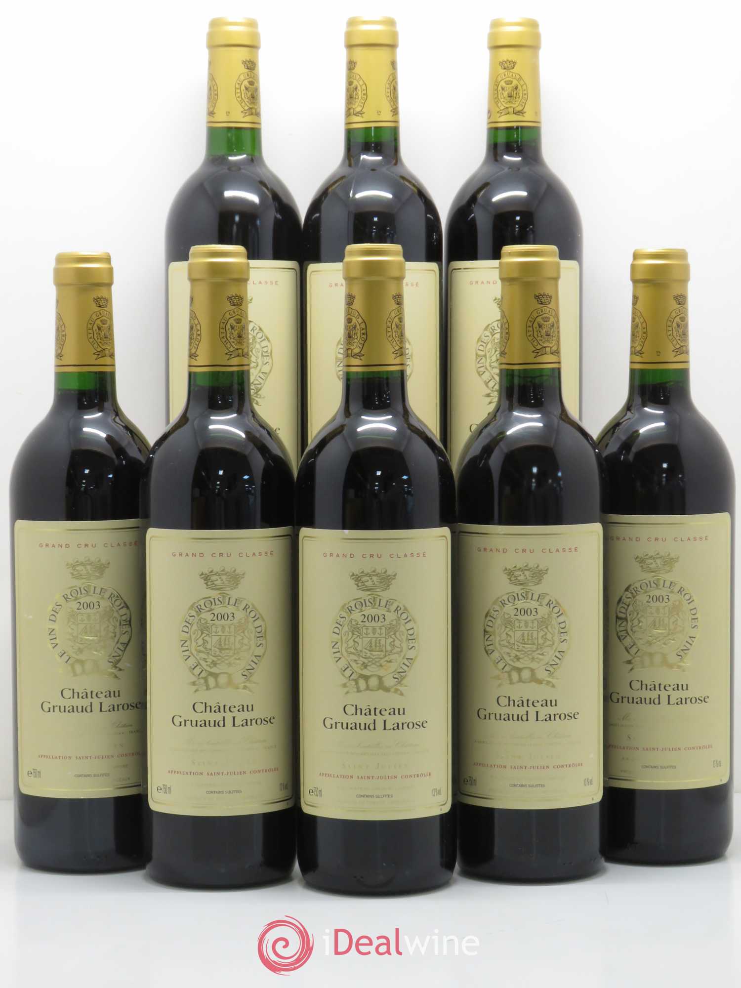 Château Gruaud Larose 2ème Grand Cru Classé 2003 - Lot de 8 bouteilles - 0