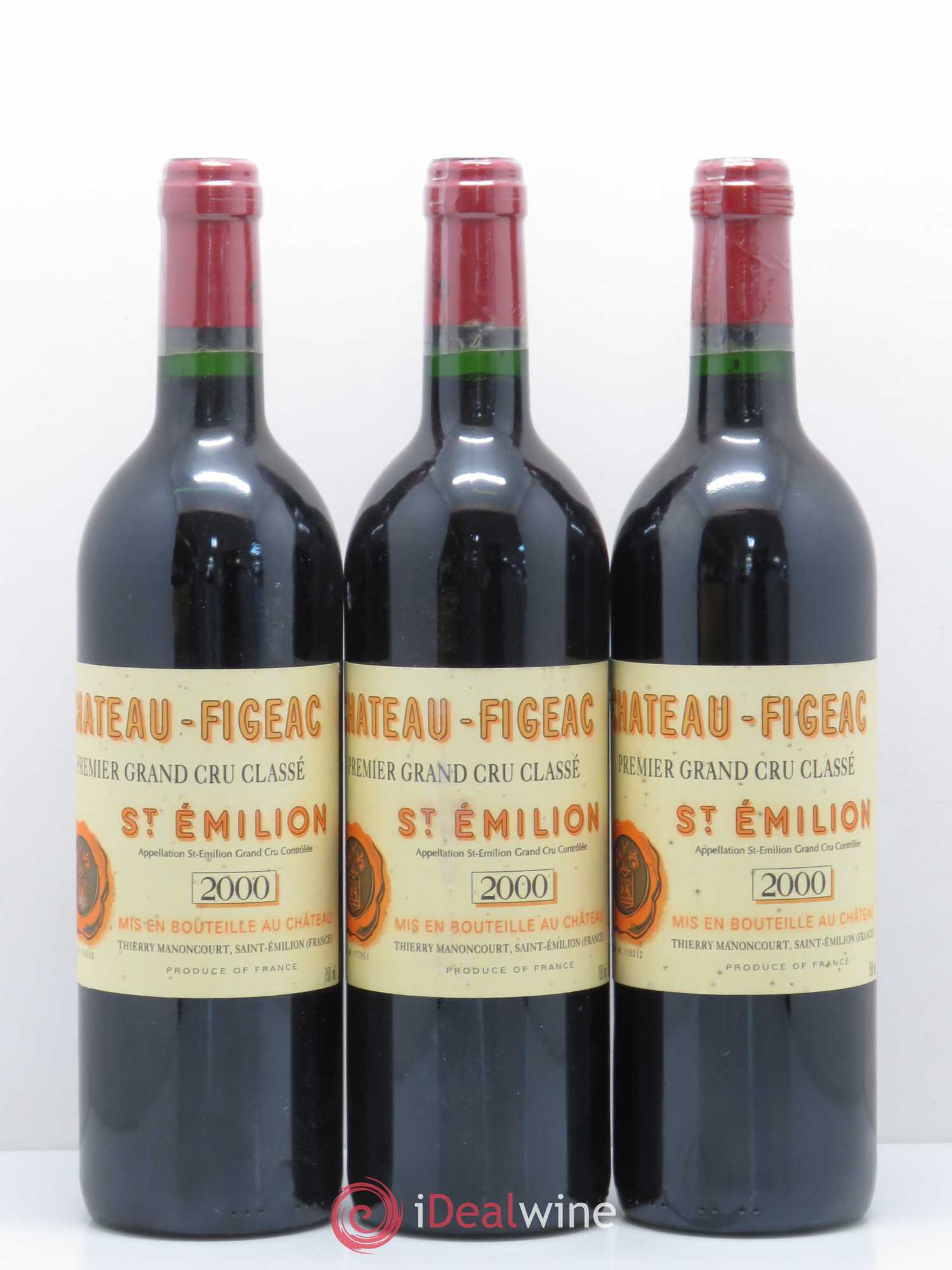 Château Figeac 1er Grand Cru Classé A 2000 - Lot de 12 bouteilles - 1
