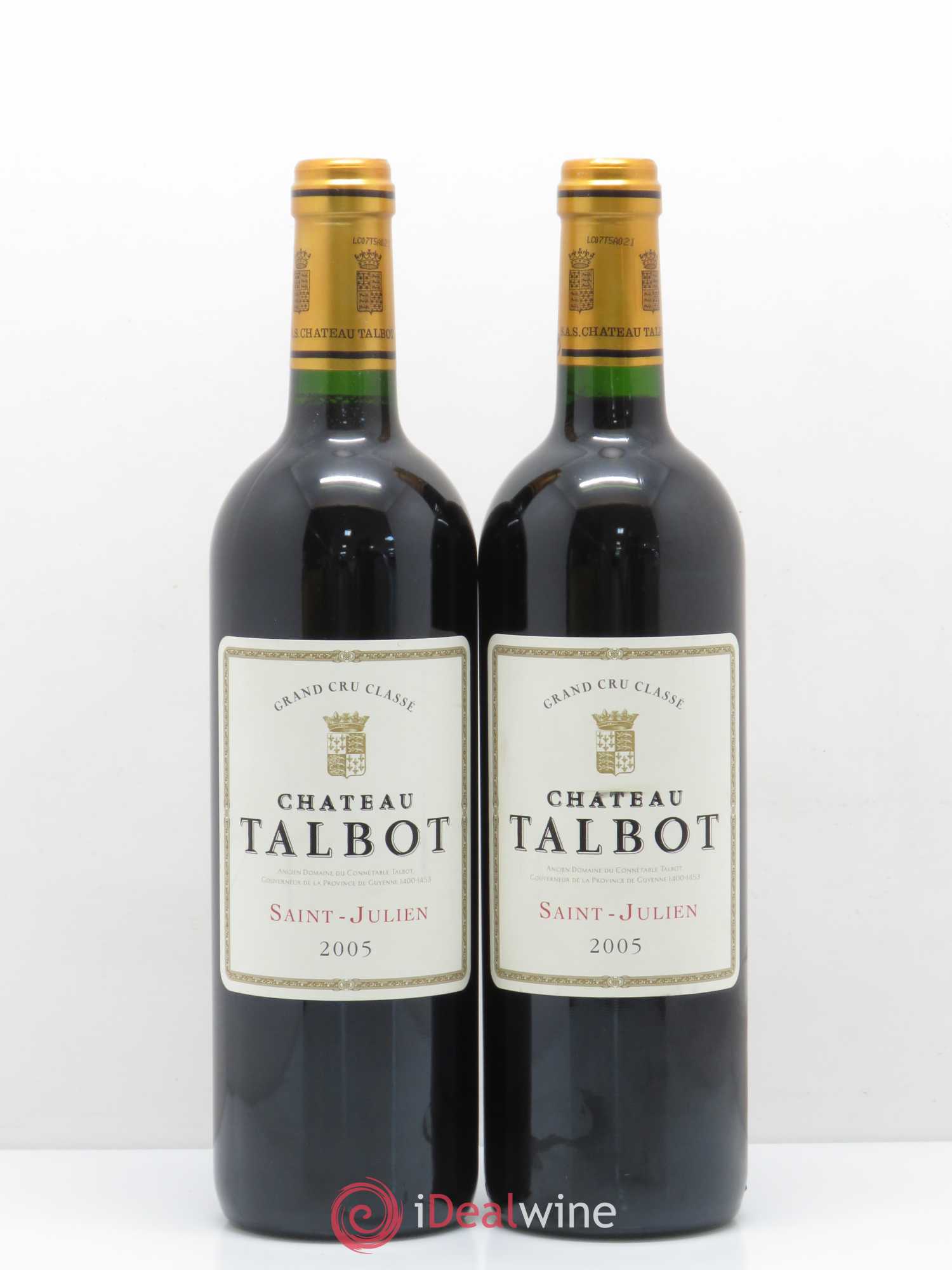 Château Talbot 4ème Grand Cru Classé 2005 - Lot de 2 bouteilles - 0