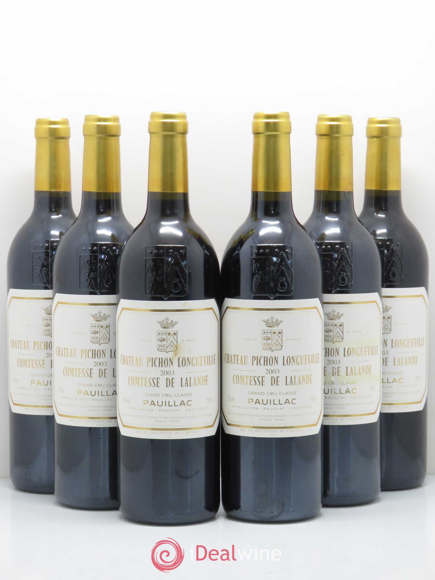 Château Pichon Longueville Comtesse de Lalande 2ème Grand Cru Classé 2003 - Lot de 6 bouteilles - 0