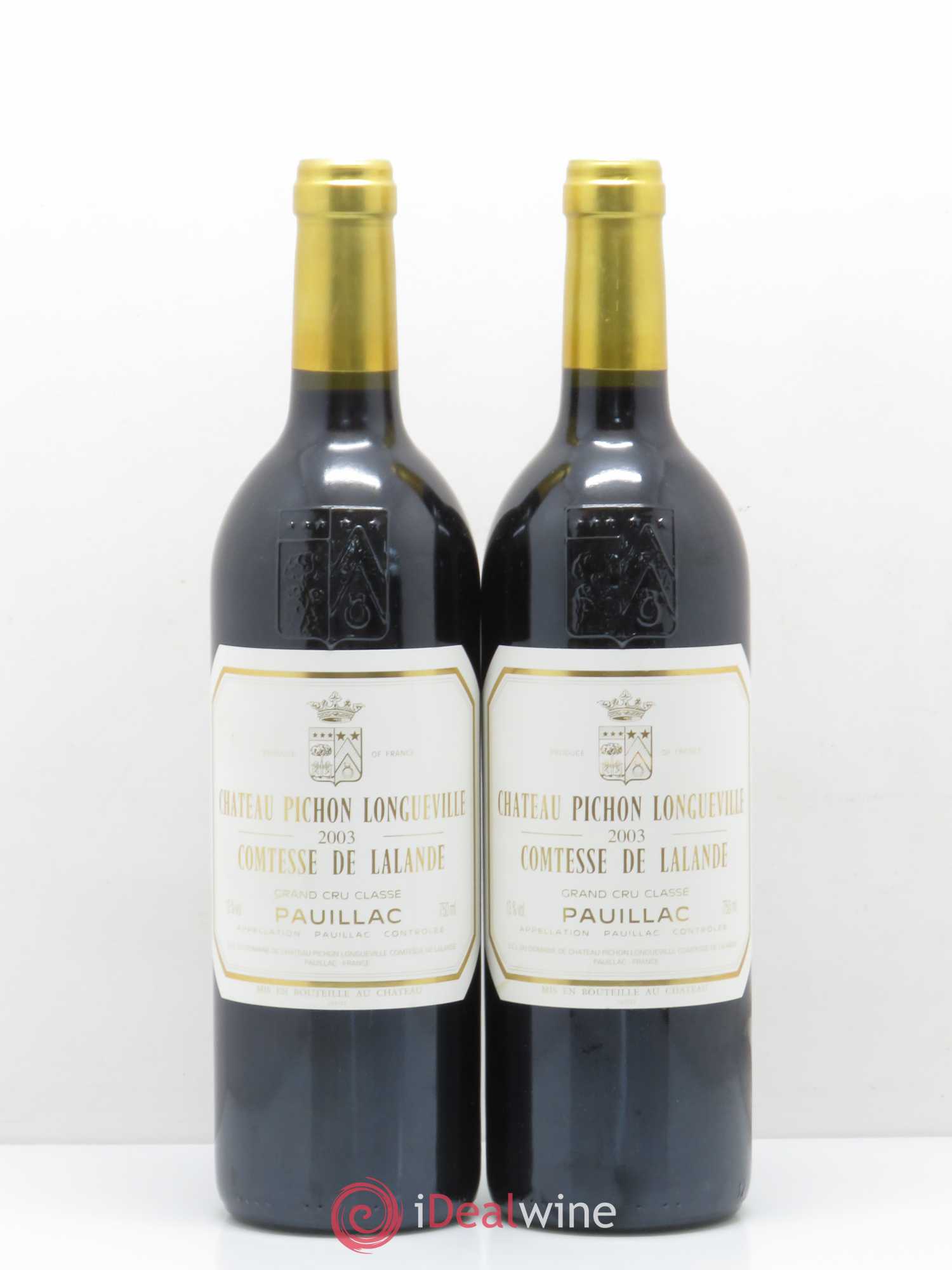 Château Pichon Longueville Comtesse de Lalande 2ème Grand Cru Classé 2003 - Lot de 2 bouteilles - 0