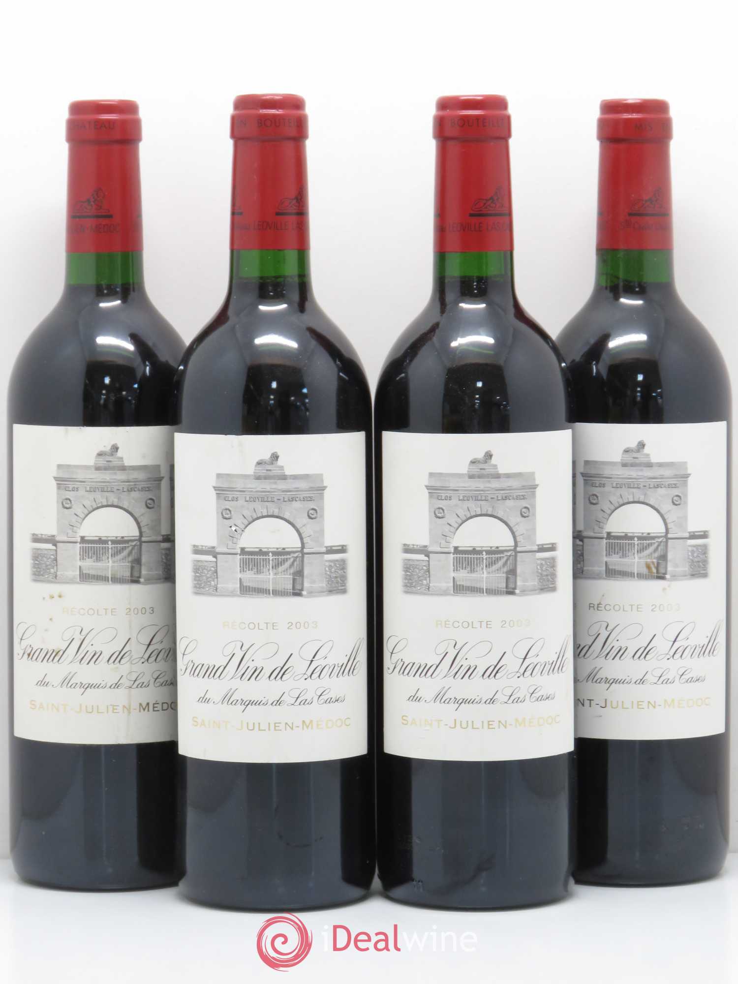 Château Léoville Las Cases 2ème Grand Cru Classé 2003 - Lot de 4 bouteilles - 0