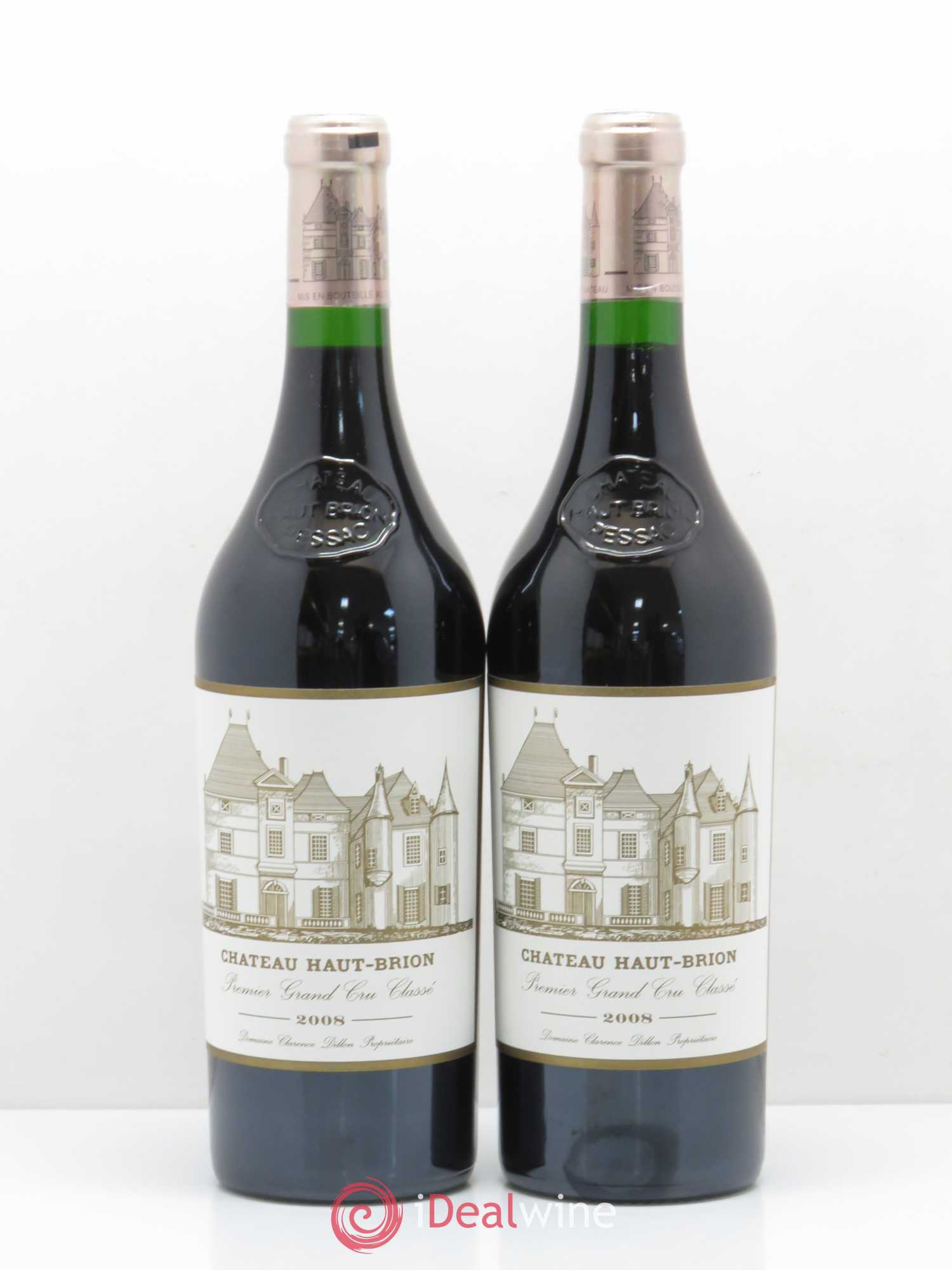 Château Haut Brion 1er Grand Cru Classé 2008 - Lot de 2 bouteilles - 0