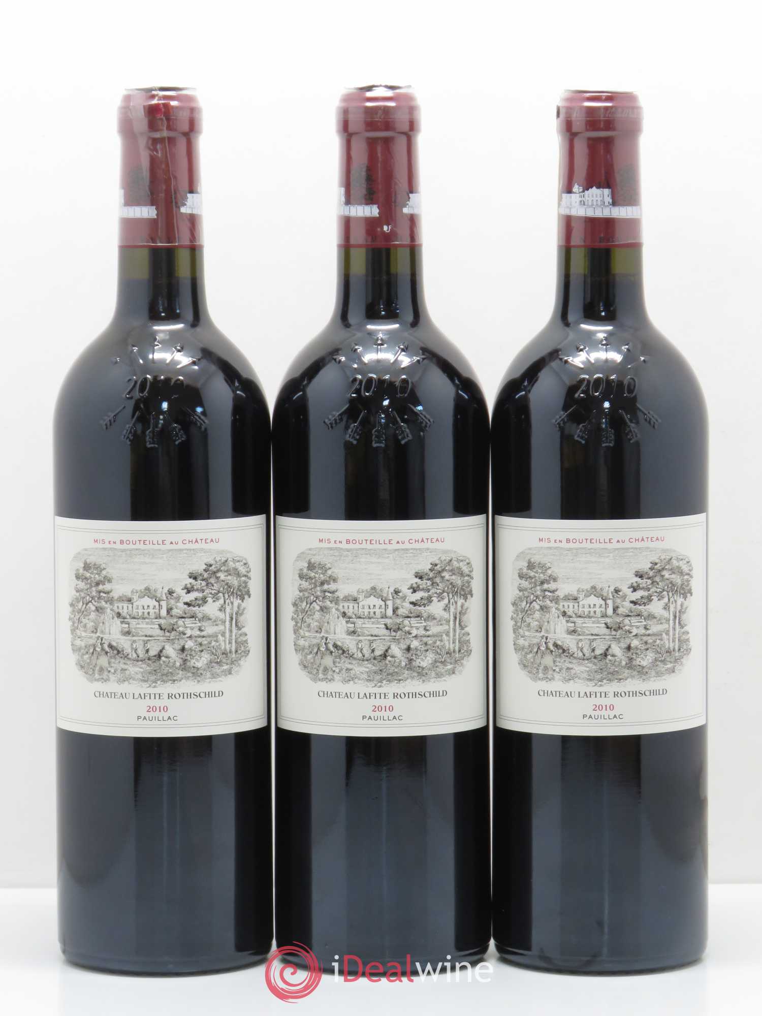 Château Lafite Rothschild 1er Grand Cru Classé 2010 - Lot de 3 bouteilles - 0