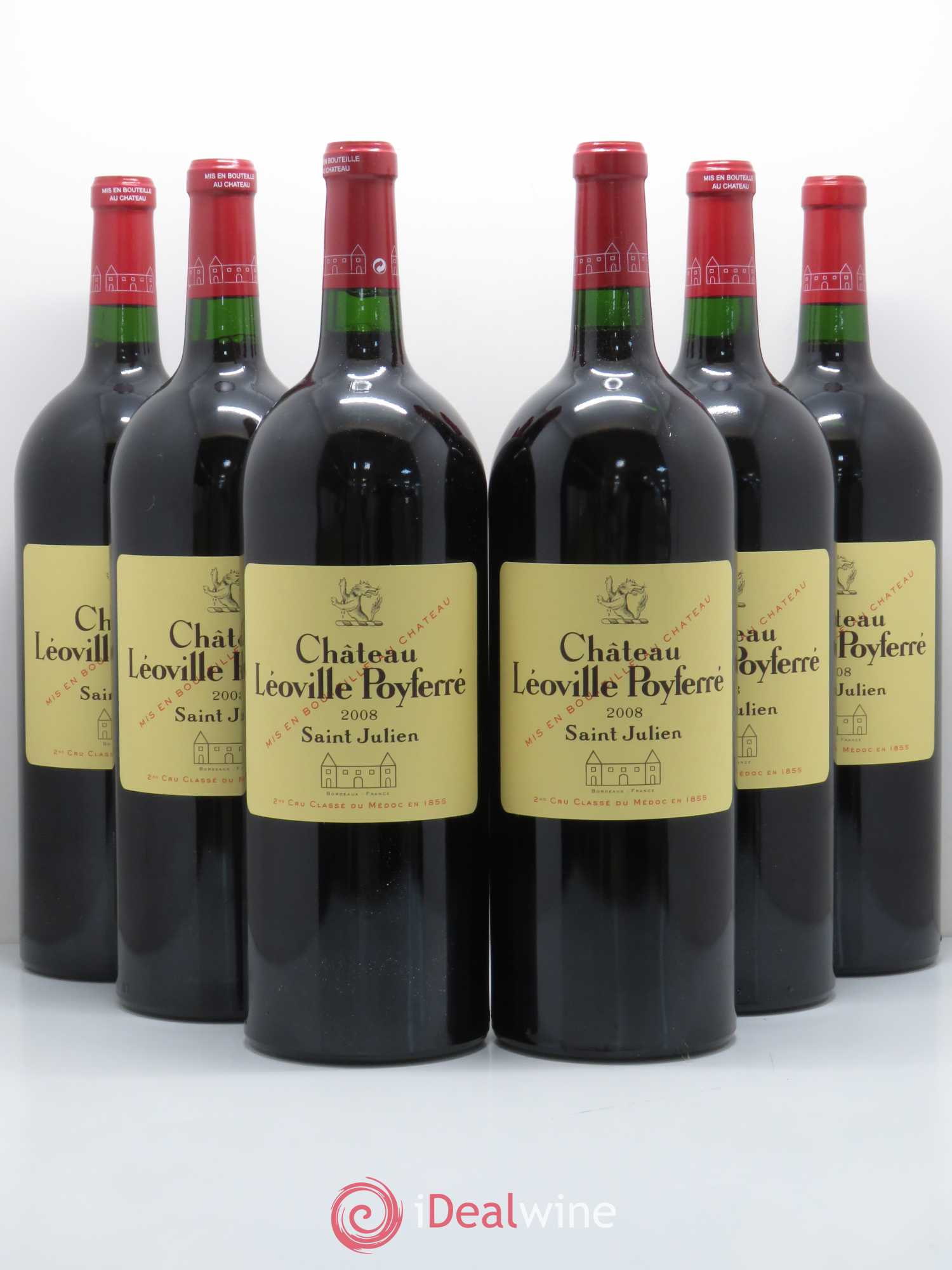 Château Léoville Poyferré 2ème Grand Cru Classé 2008 - Lot de 6 magnums - 0