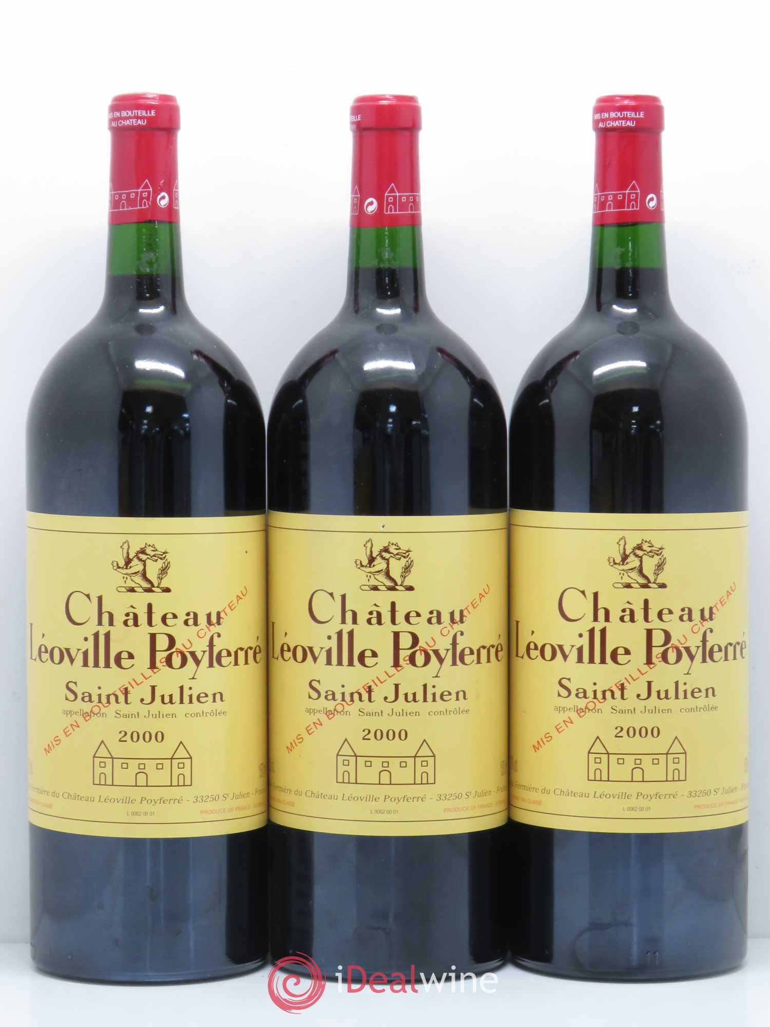 Château Léoville Poyferré 2ème Grand Cru Classé 2000 - Lot de 3 magnums - 0