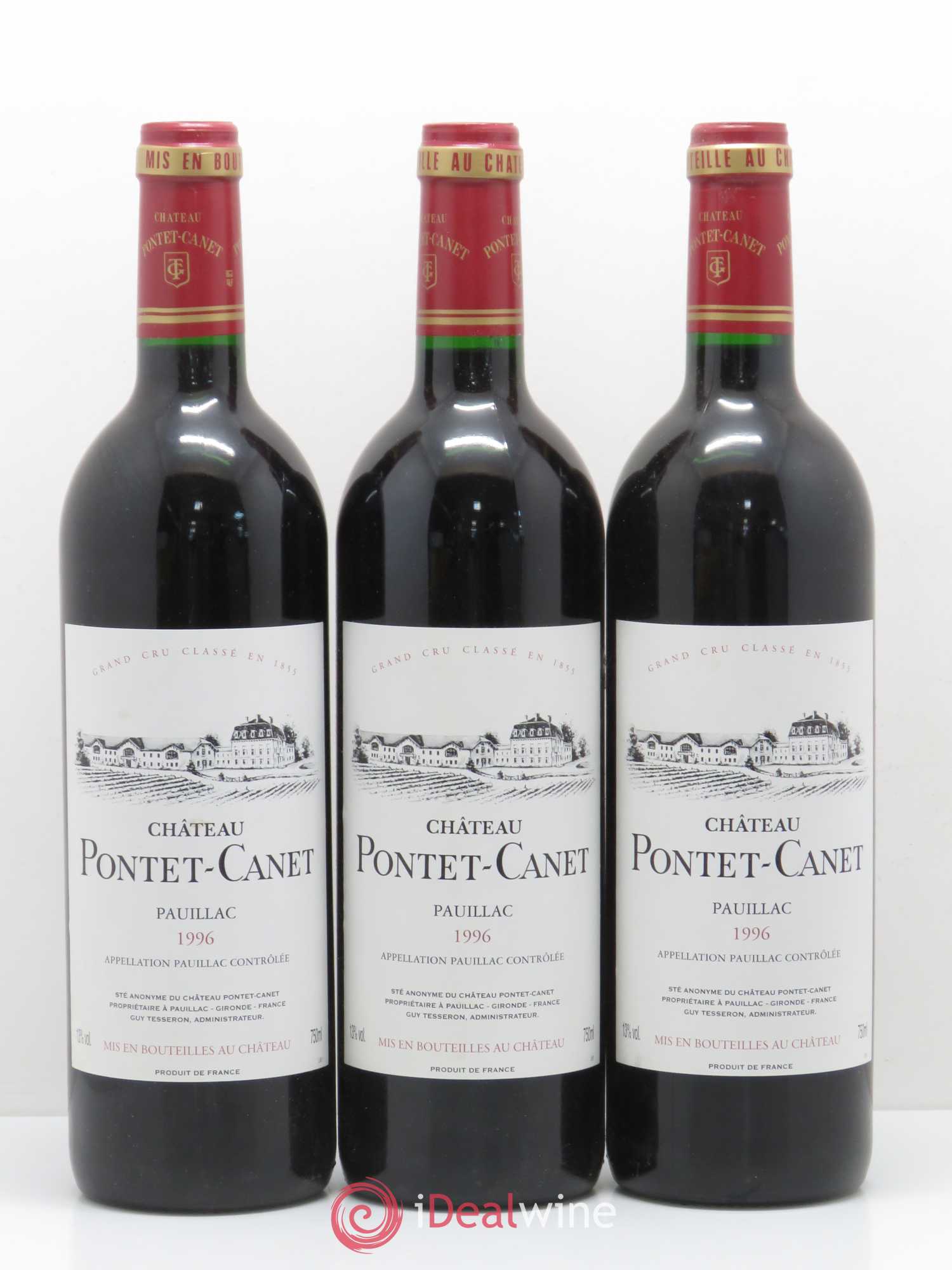 Château Pontet Canet 5ème Grand Cru Classé 1996 - Lot de 12 bouteilles - 3