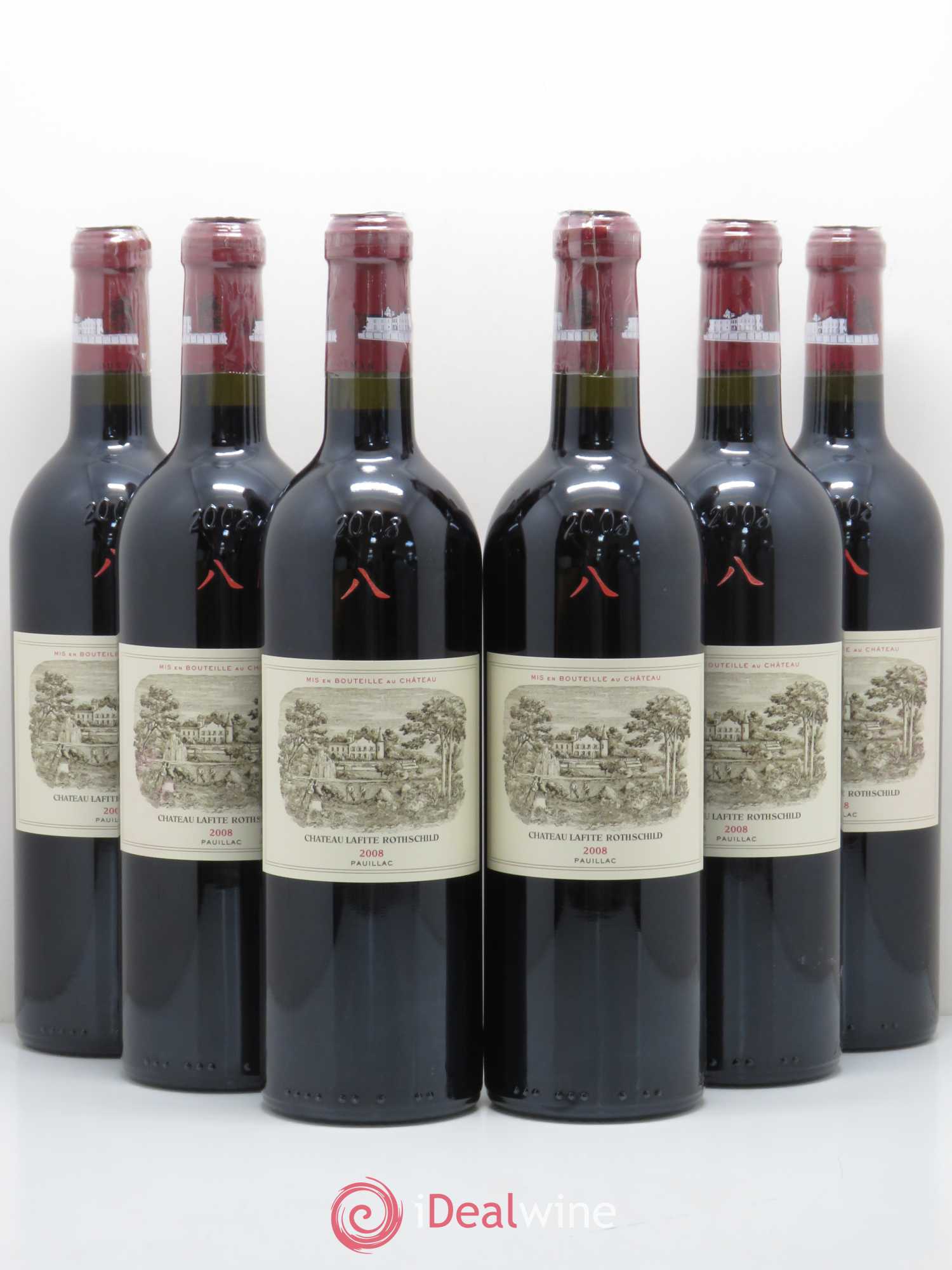 Château Lafite Rothschild 1er Grand Cru Classé 2008 - Lot de 6 bouteilles - 0