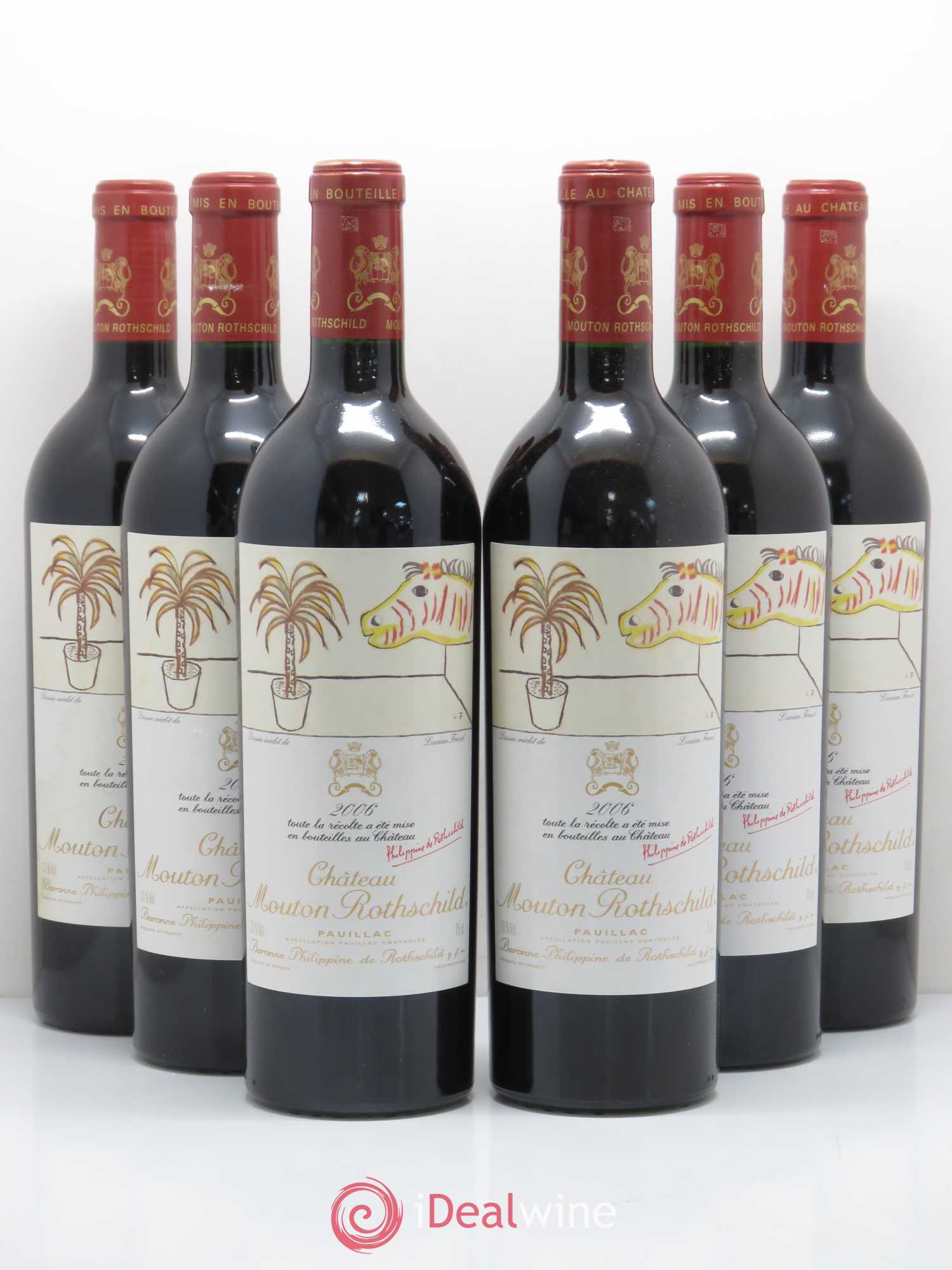 Château Mouton Rothschild 1er Grand Cru Classé 2006 - Lot de 6 bouteilles - 0