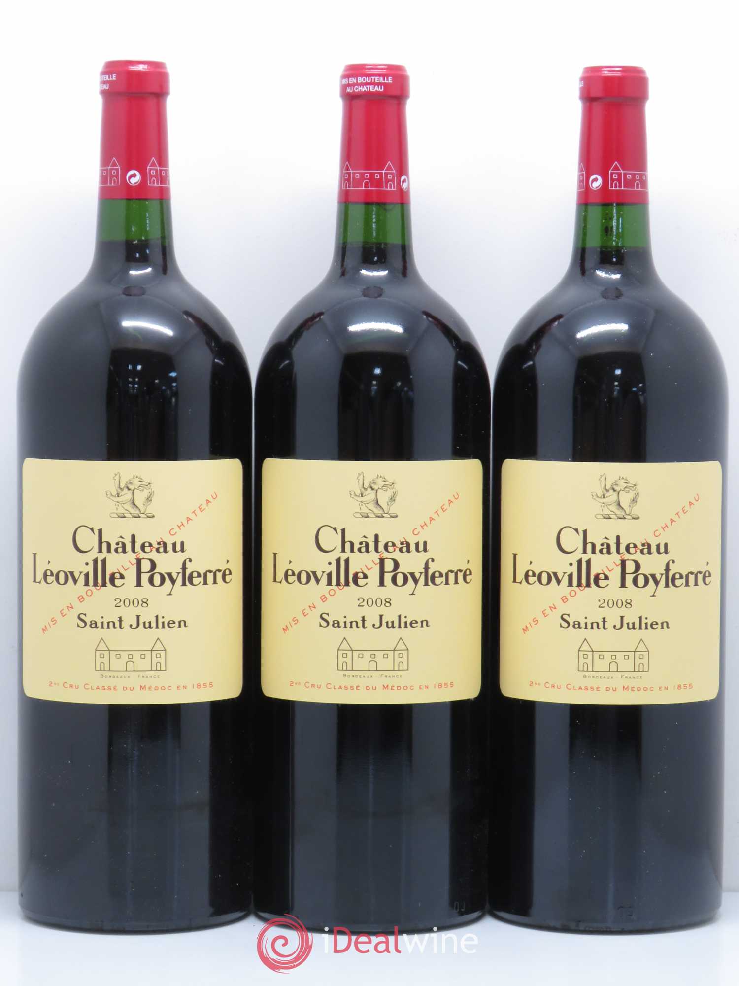 Château Léoville Poyferré 2ème Grand Cru Classé 2008 - Lot de 6 magnums - 1