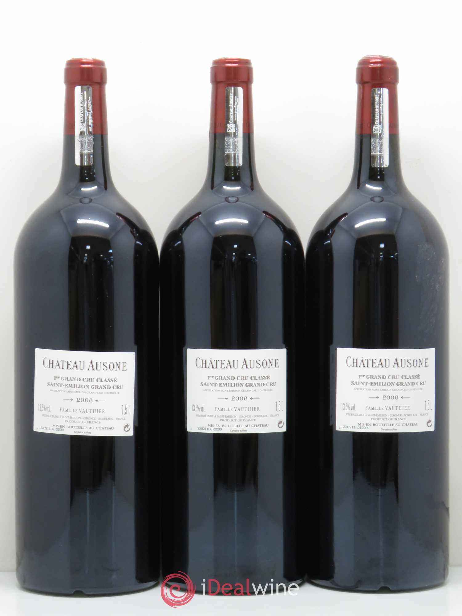 Château Ausone 1er Grand Cru Classé A 2008 - Lot de 3 magnums - 1