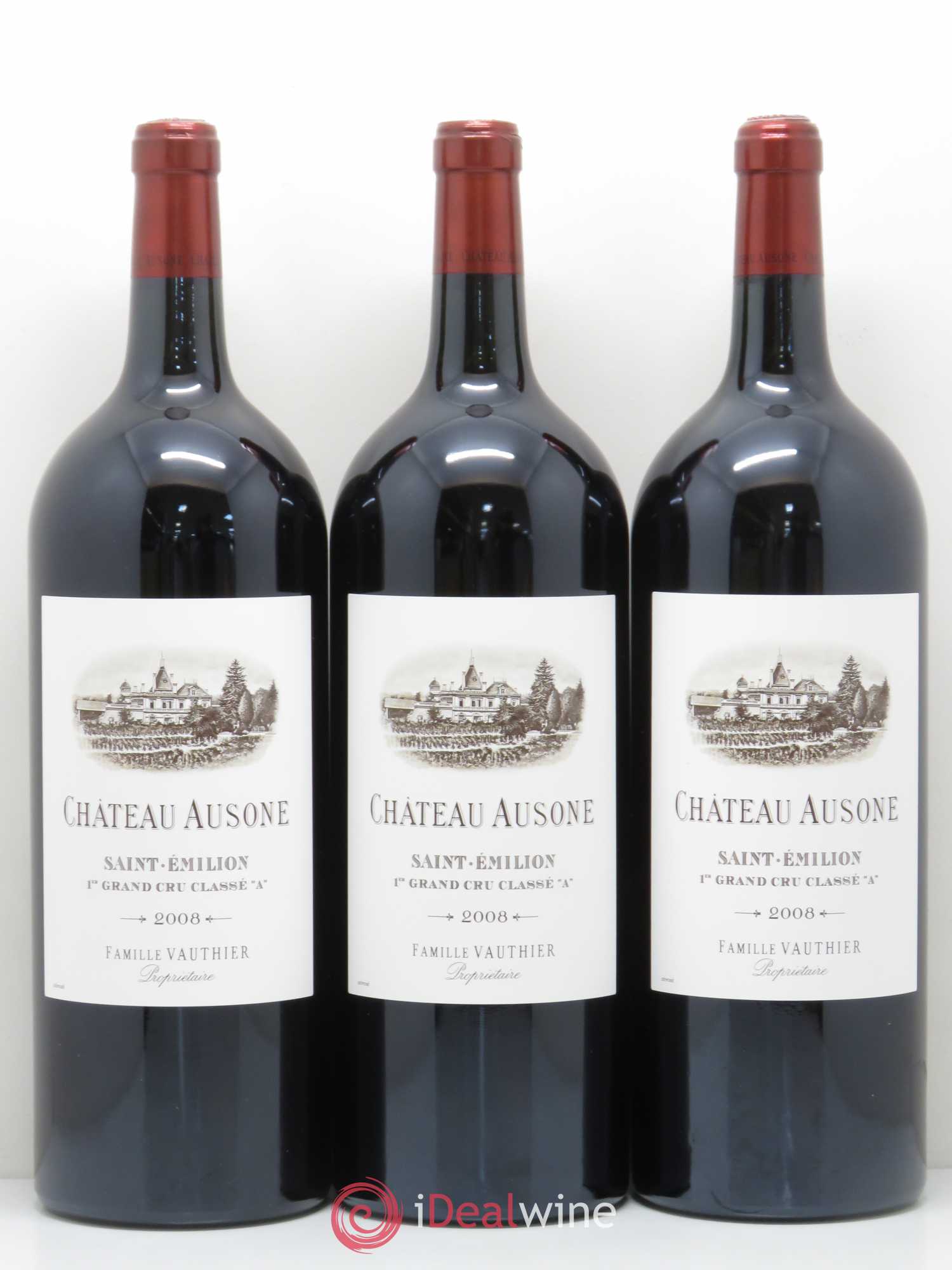 Château Ausone 1er Grand Cru Classé A 2008 - Lot de 3 magnums - 0