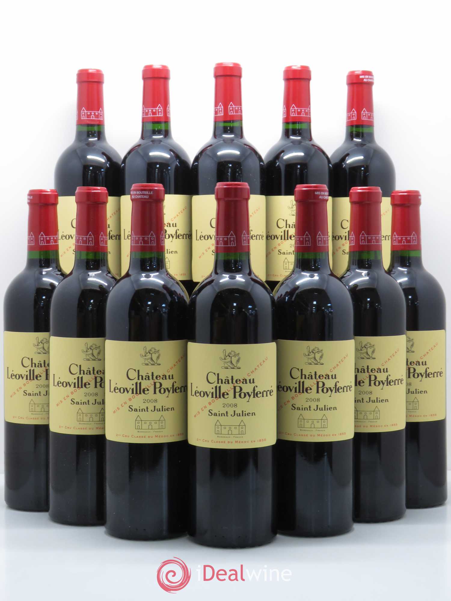 Château Léoville Poyferré 2ème Grand Cru Classé 2008 - Lot de 12 bouteilles - 0