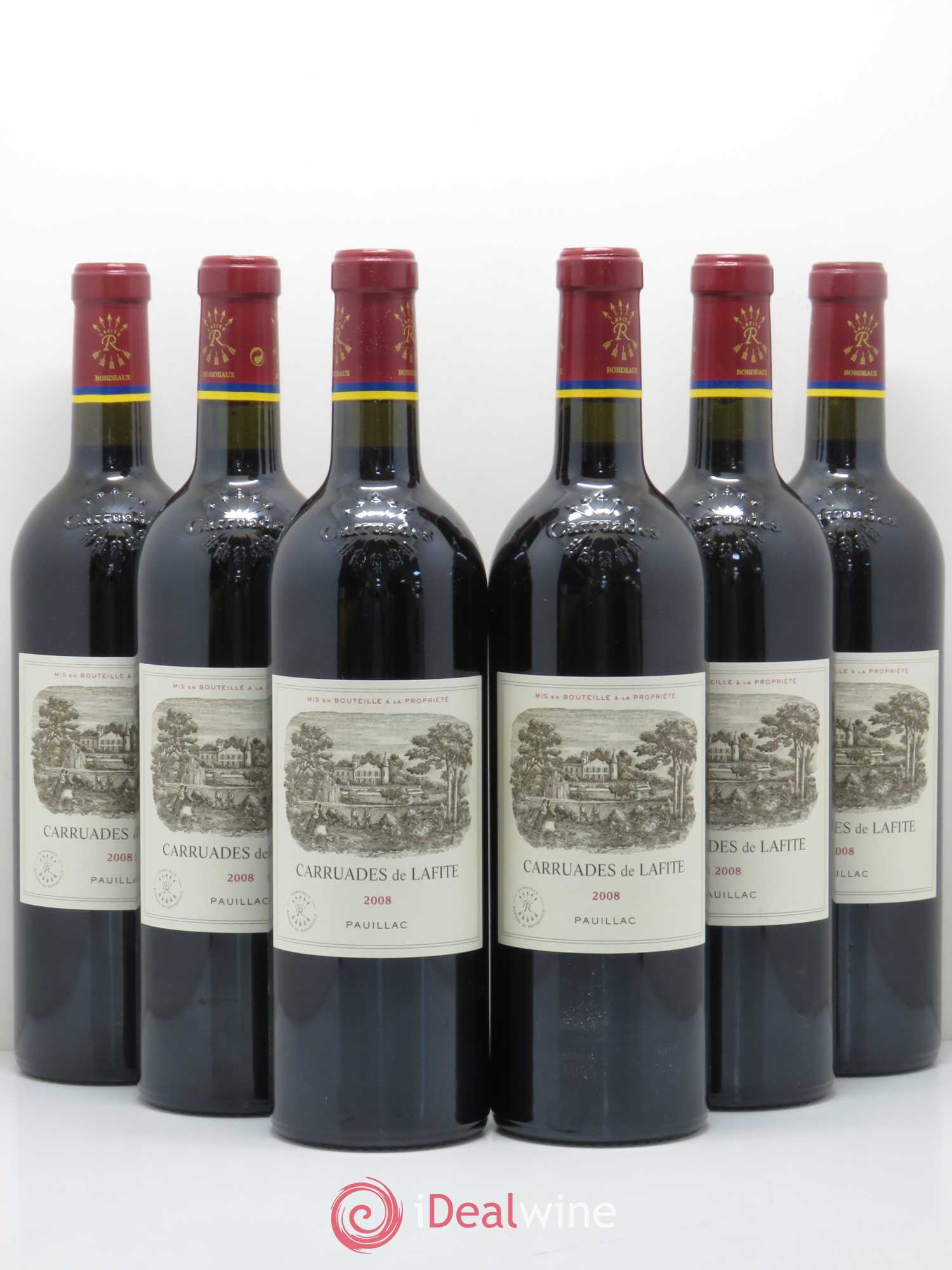 Carruades de Lafite Rothschild Second Vin 2008 - Lot de 6 bouteilles - 0