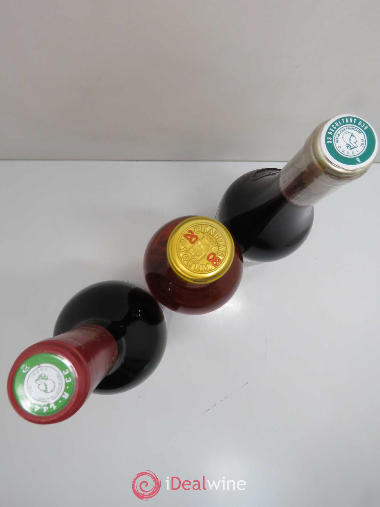Caisse Collection Duclot 2008 1 Petrus,1 Yquem,1 Haut Brion,1 Mouton Rothschild,1 Margaux,1 Lafite Rothschild,1 Mission Haut Brion,1 Latour,1 Cheval Blanc 2008 - Posten von 1 Flasche - 3