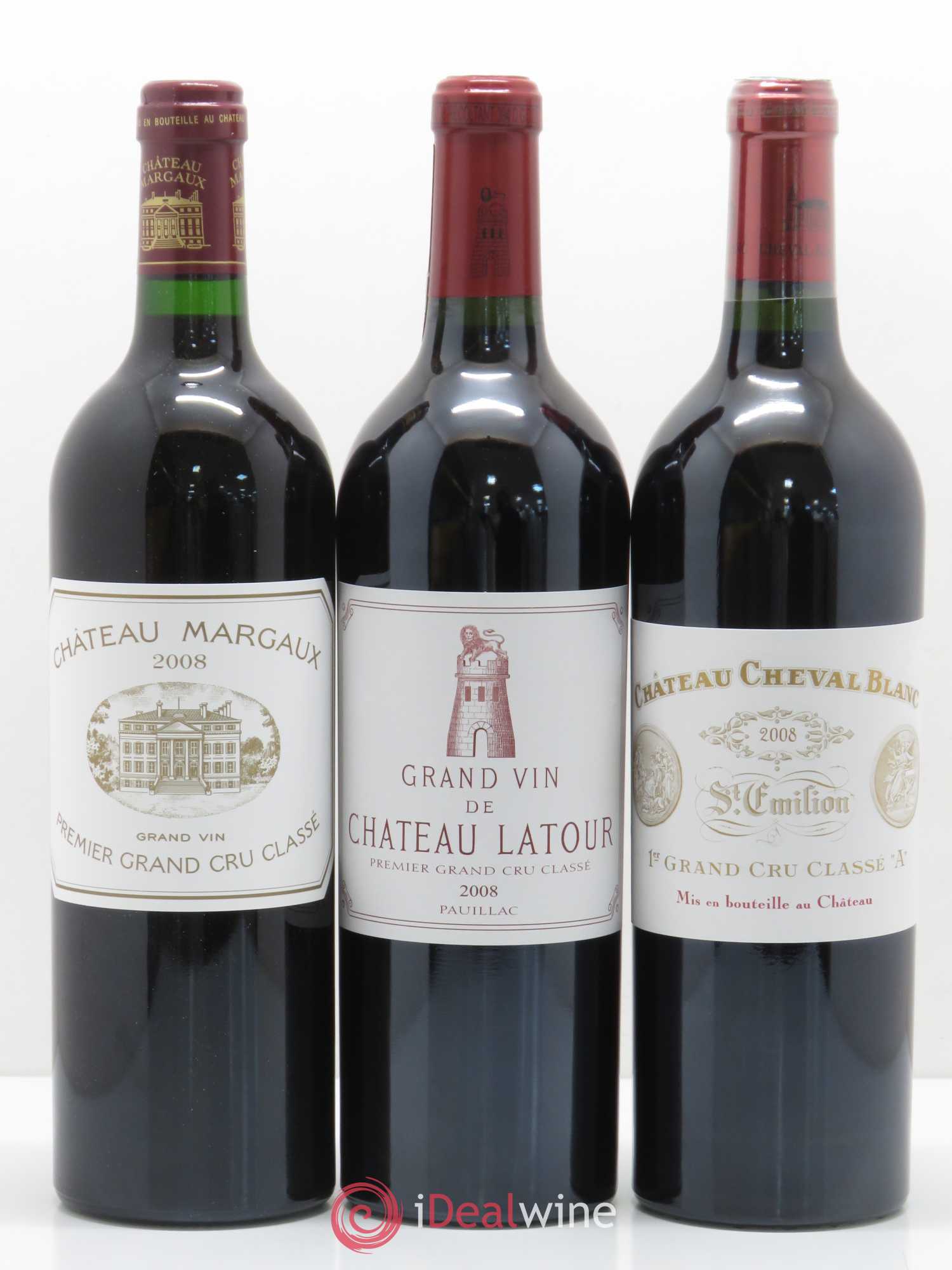 Caisse Collection Duclot 2008 1 Petrus,1 Yquem,1 Haut Brion,1 Mouton Rothschild,1 Margaux,1 Lafite Rothschild,1 Mission Haut Brion,1 Latour,1 Cheval Blanc 2008 - Posten von 1 Flasche - 7