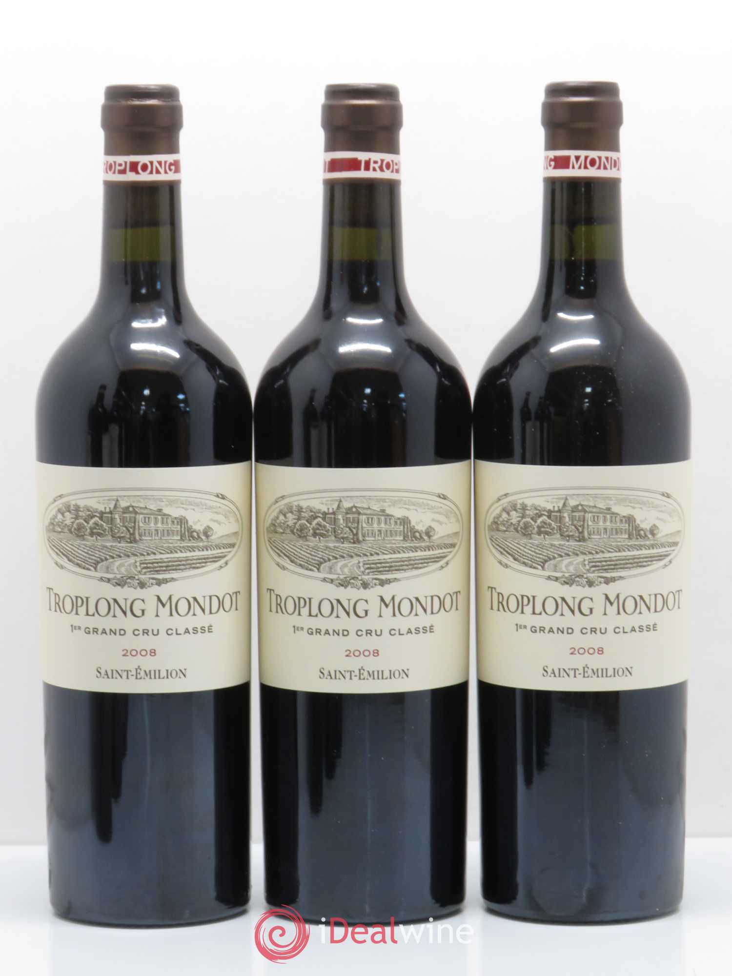 Château Troplong Mondot 1er Grand Cru Classé B 2008 - Lot de 6 bouteilles - 1