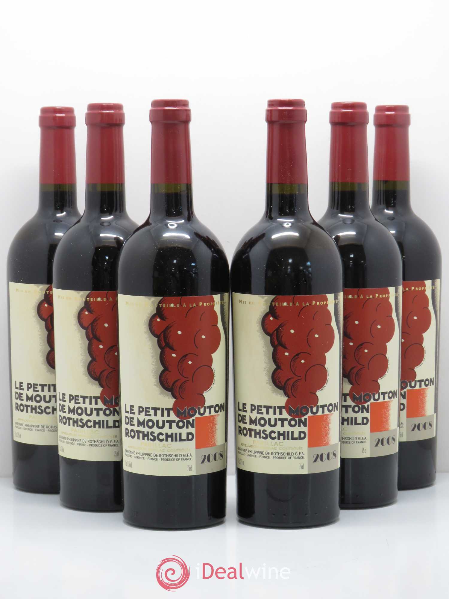 Petit Mouton Second Vin 2008 - Lot de 6 bouteilles - 0