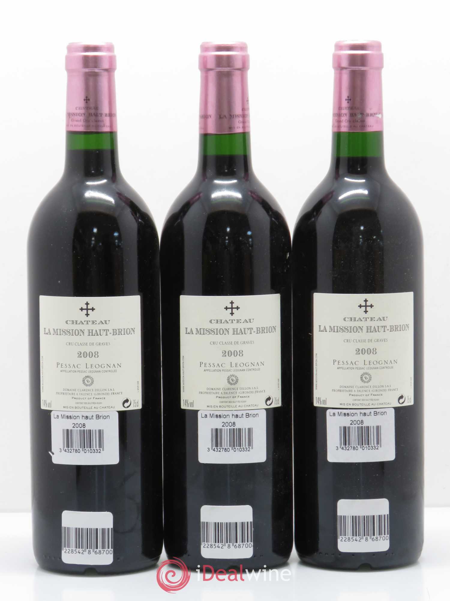 Château la Mission Haut-Brion Cru Classé de Graves 2008 - Lot de 10 bouteilles - 2