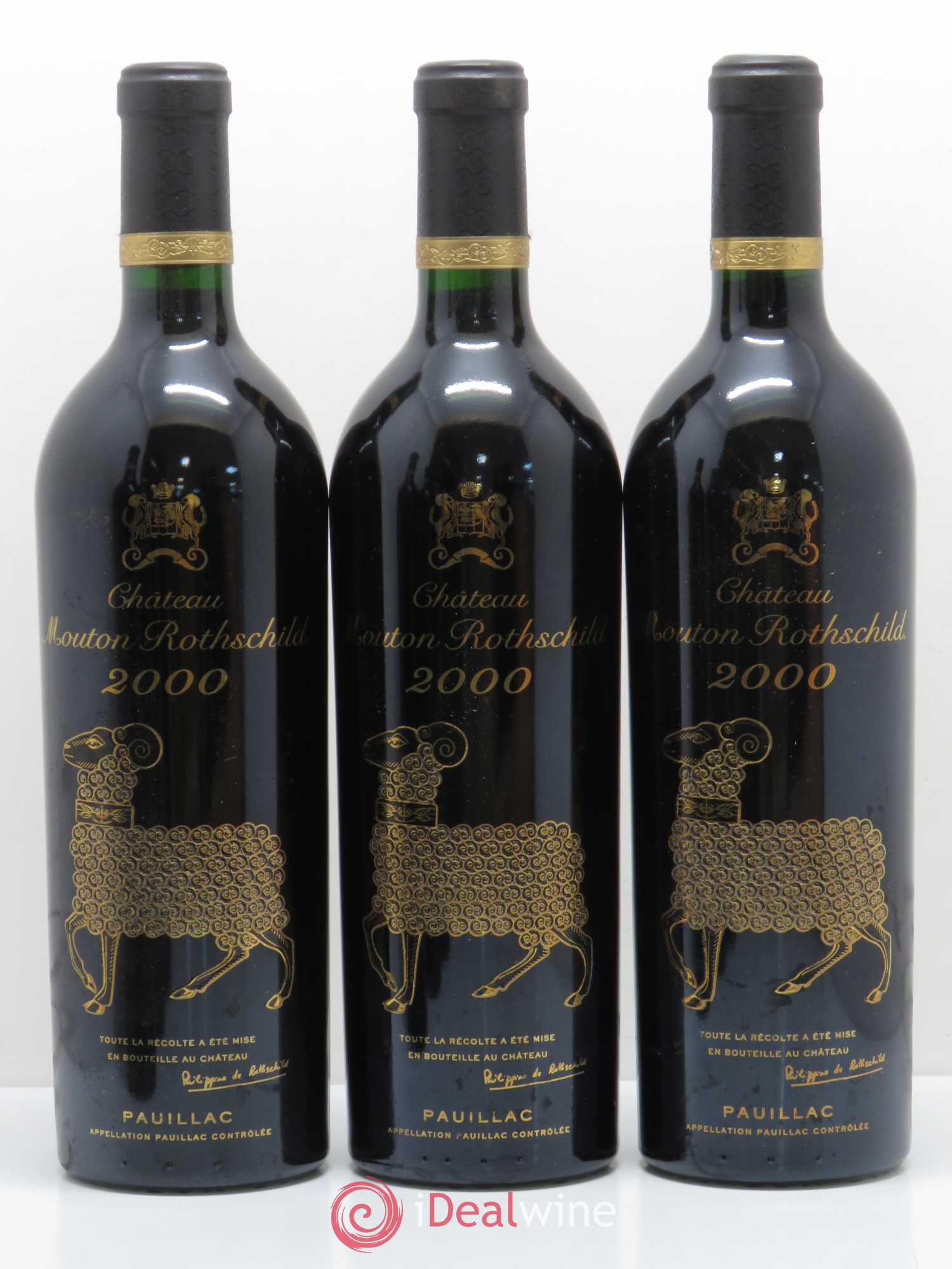 Château Mouton Rothschild 1er Grand Cru Classé 2000 - Lot de 6 bouteilles - 1