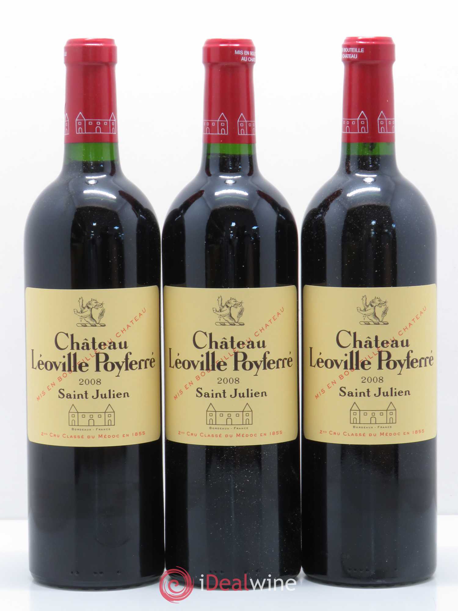 Château Léoville Poyferré 2ème Grand Cru Classé 2008 - Lot de 12 bouteilles - 1