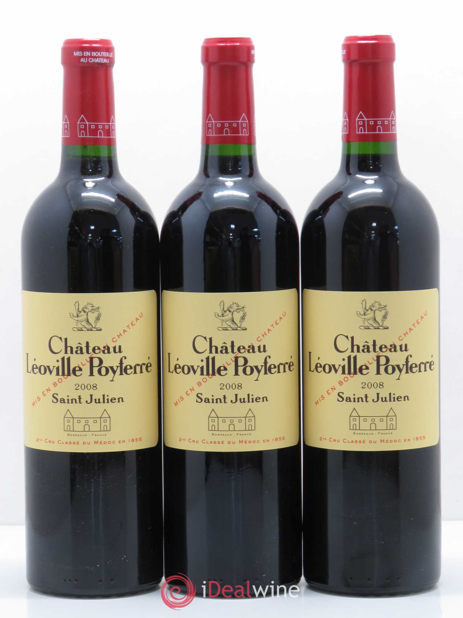 Château Léoville Poyferré 2ème Grand Cru Classé 2008 - Lot de 12 bouteilles - 1